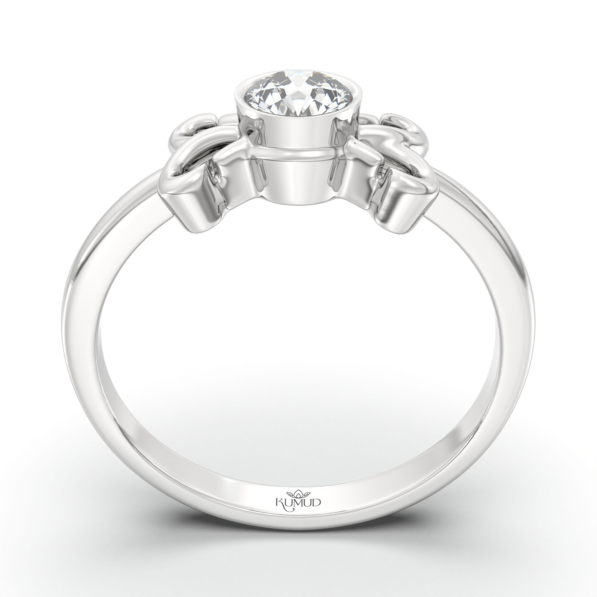 Lab-Grown Diamond Solitaire Ring for Women in 18K White Gold – 0.25 Ct Round, 3 g (Design K10-10-BBZAA) thumbnail