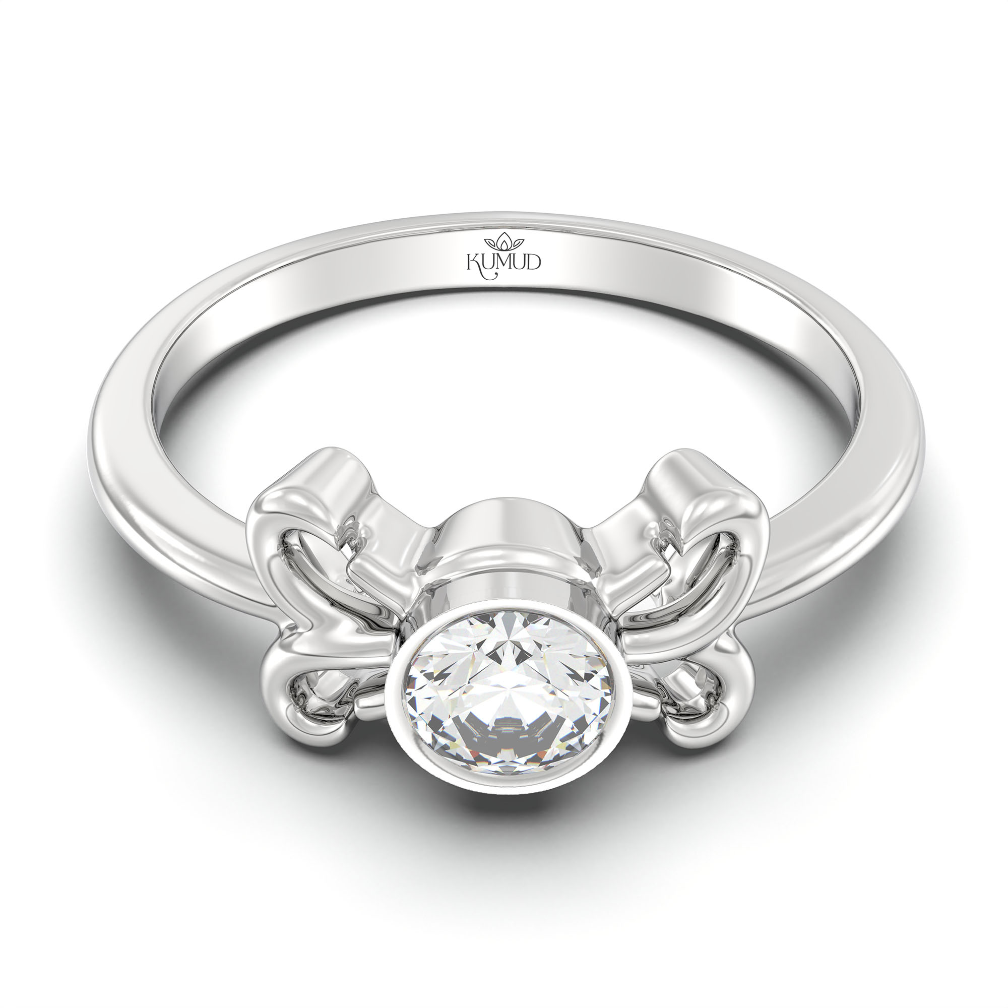 Lab-Grown Diamond Solitaire Ring for Women in 18K White Gold – 0.25 Ct Round, 3 g (Design K10-10-BBZAA) thumbnail
