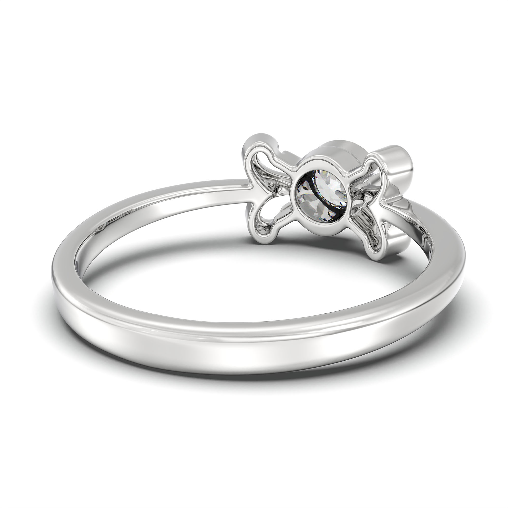 Lab-Grown Diamond Solitaire Ring for Women in 18K White Gold – 0.25 Ct Round, 3 g (Design K10-10-BBZAA) thumbnail