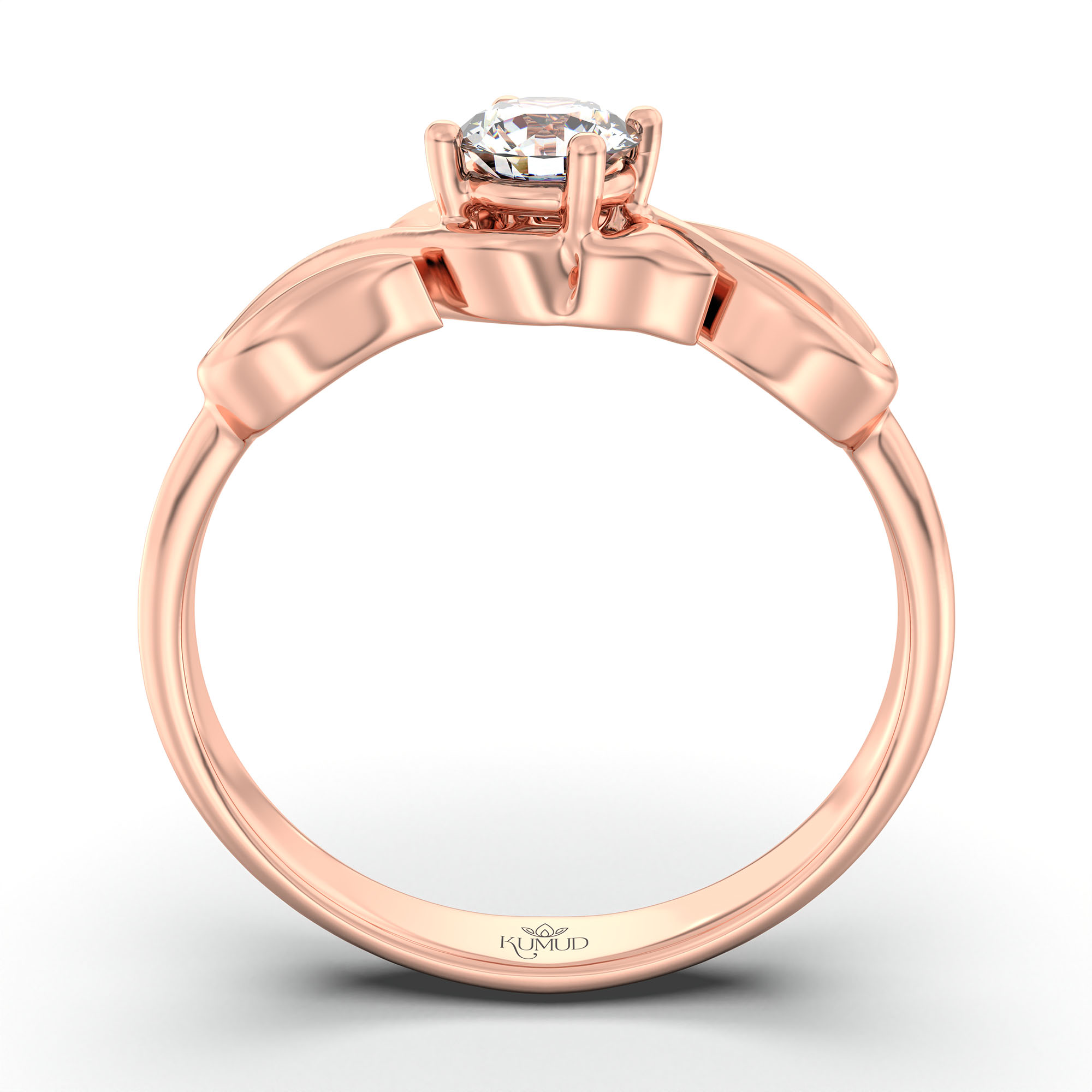 Lab-Grown Diamond Solitaire Ring for Women in 18K Rose Gold – 0.25 Ct Round, 3 g (Design K10-11-APGAA) thumbnail