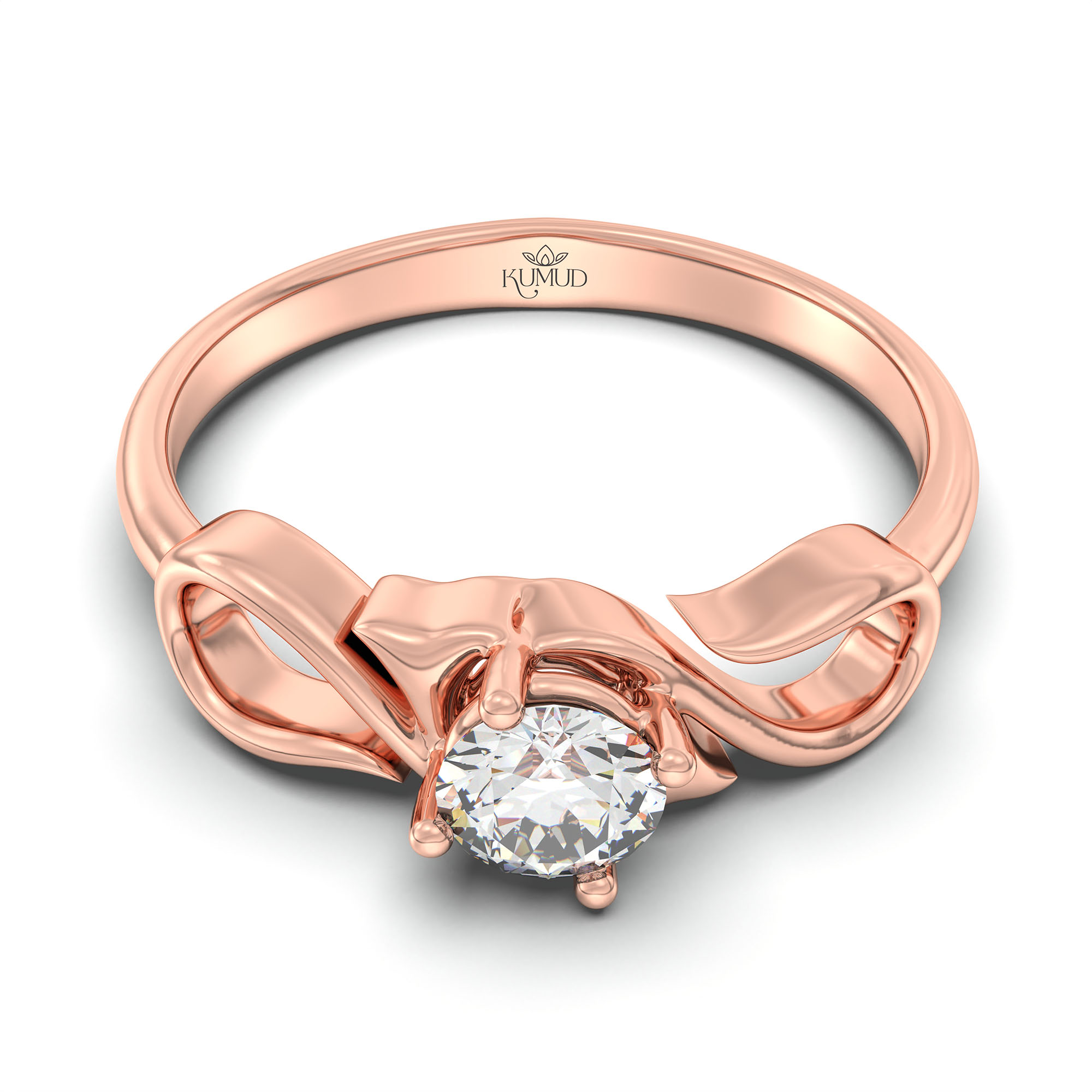 Lab-Grown Diamond Solitaire Ring for Women in 18K Rose Gold – 0.25 Ct Round, 3 g (Design K10-11-APGAA) thumbnail