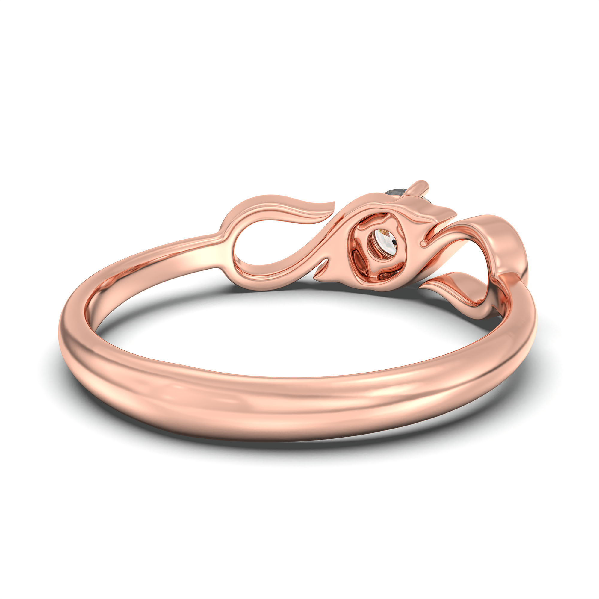 Lab-Grown Diamond Solitaire Ring for Women in 18K Rose Gold – 0.25 Ct Round, 3 g (Design K10-11-APGAA) thumbnail