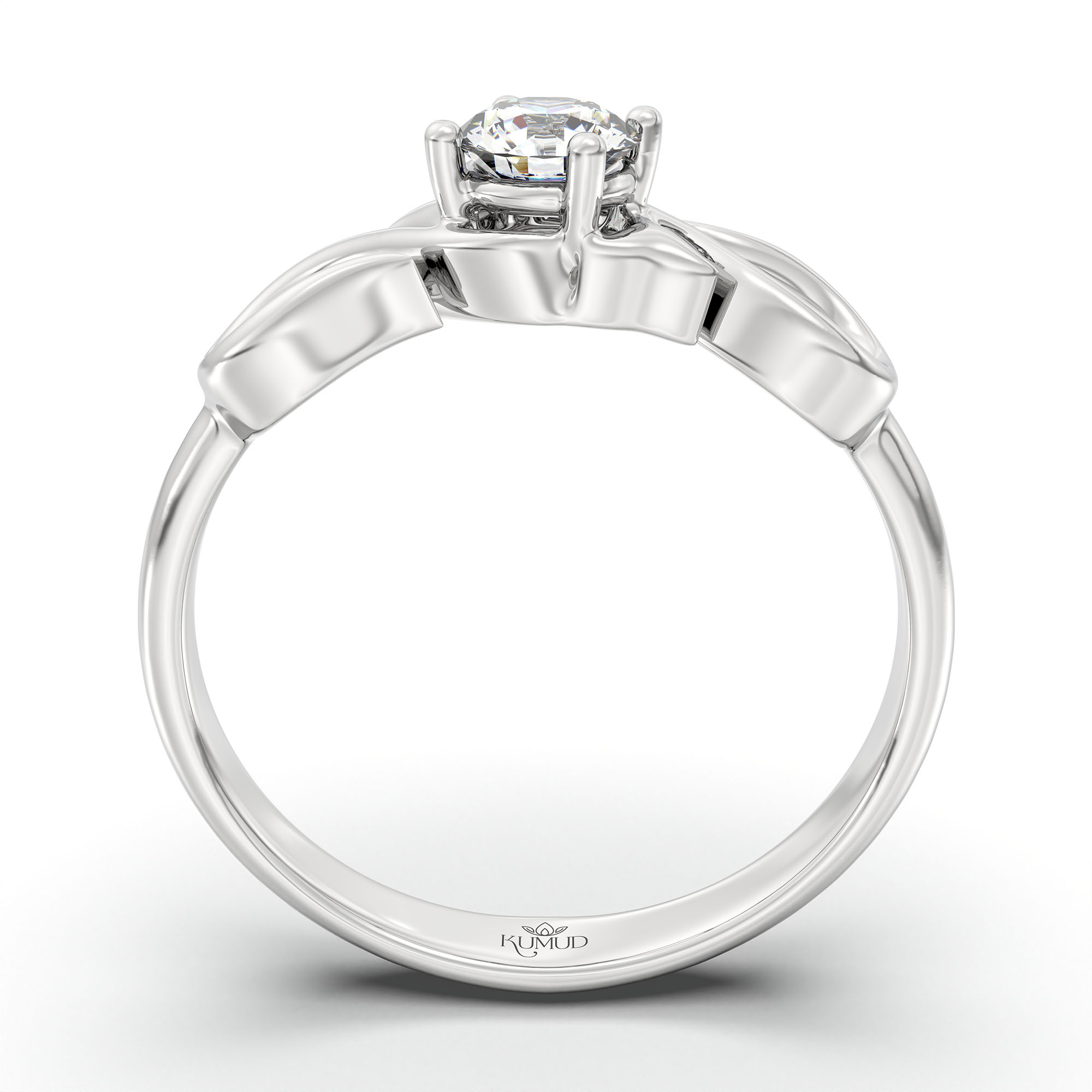 Lab-Grown Diamond Solitaire Ring for Women in 18K White Gold – 0.25 Ct Round, 3 g (Design K10-11-APGAA) thumbnail
