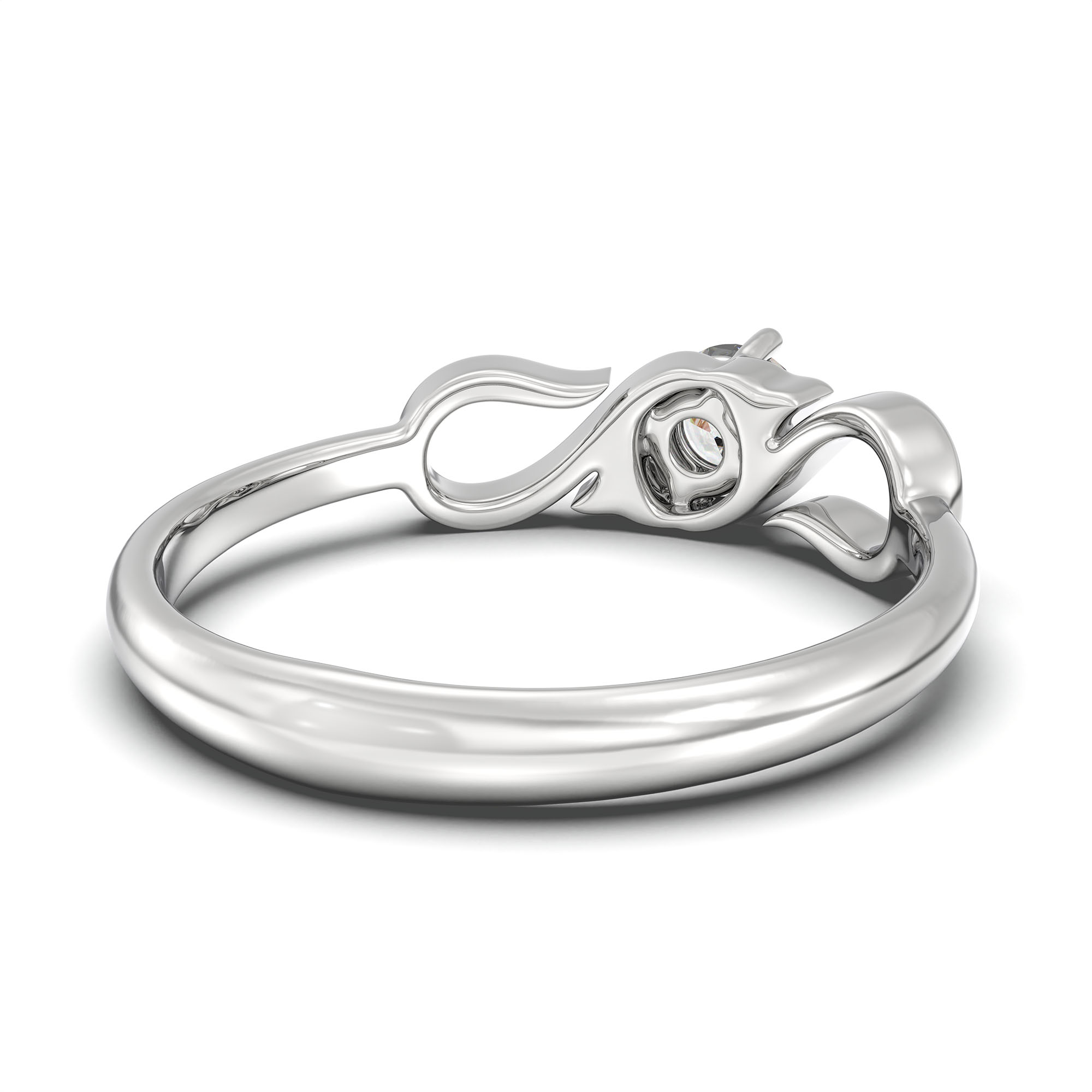 Lab-Grown Diamond Solitaire Ring for Women in 18K White Gold – 0.25 Ct Round, 3 g (Design K10-11-APGAA) thumbnail