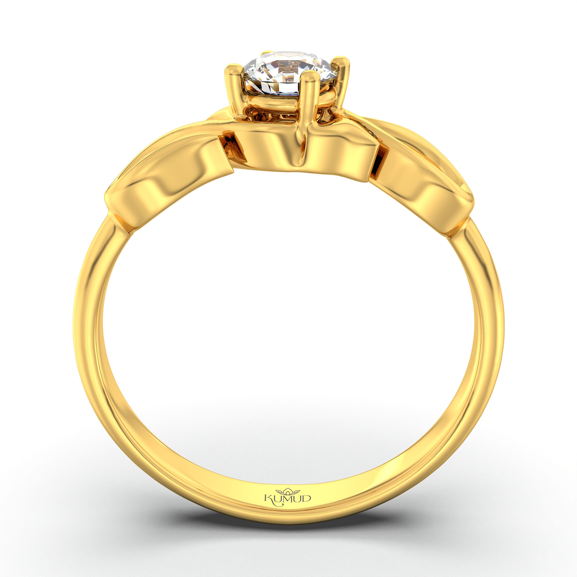 Lab-Grown Diamond Solitaire Ring for Women in 22K Yellow Gold – 0.25 Ct Round, 3 g (Design K10-11-APGAA) thumbnail