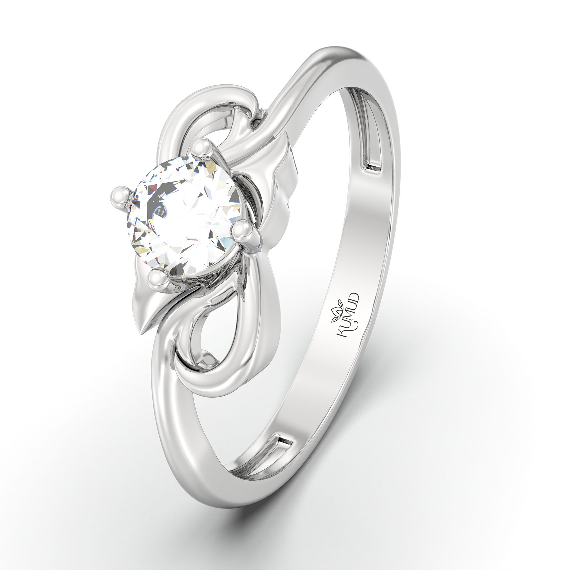 Lab-Grown Diamond Solitaire Ring for Women in 18K White Gold – 0.25 Ct Round, 3 g (Design K10-12-APGAA) thumbnail