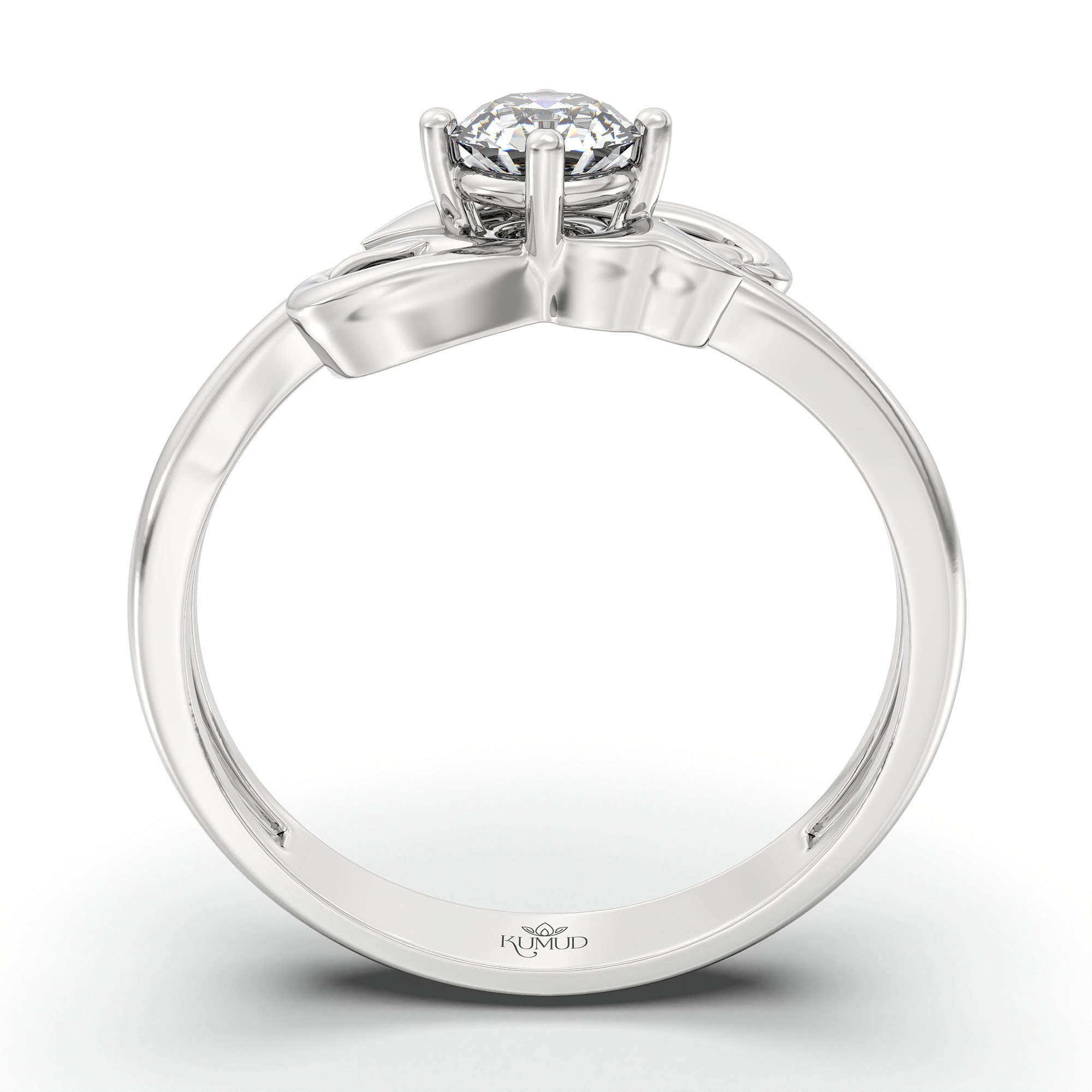 Lab-Grown Diamond Solitaire Ring for Women in 18K White Gold – 0.25 Ct Round, 3 g (Design K10-12-APGAA) thumbnail