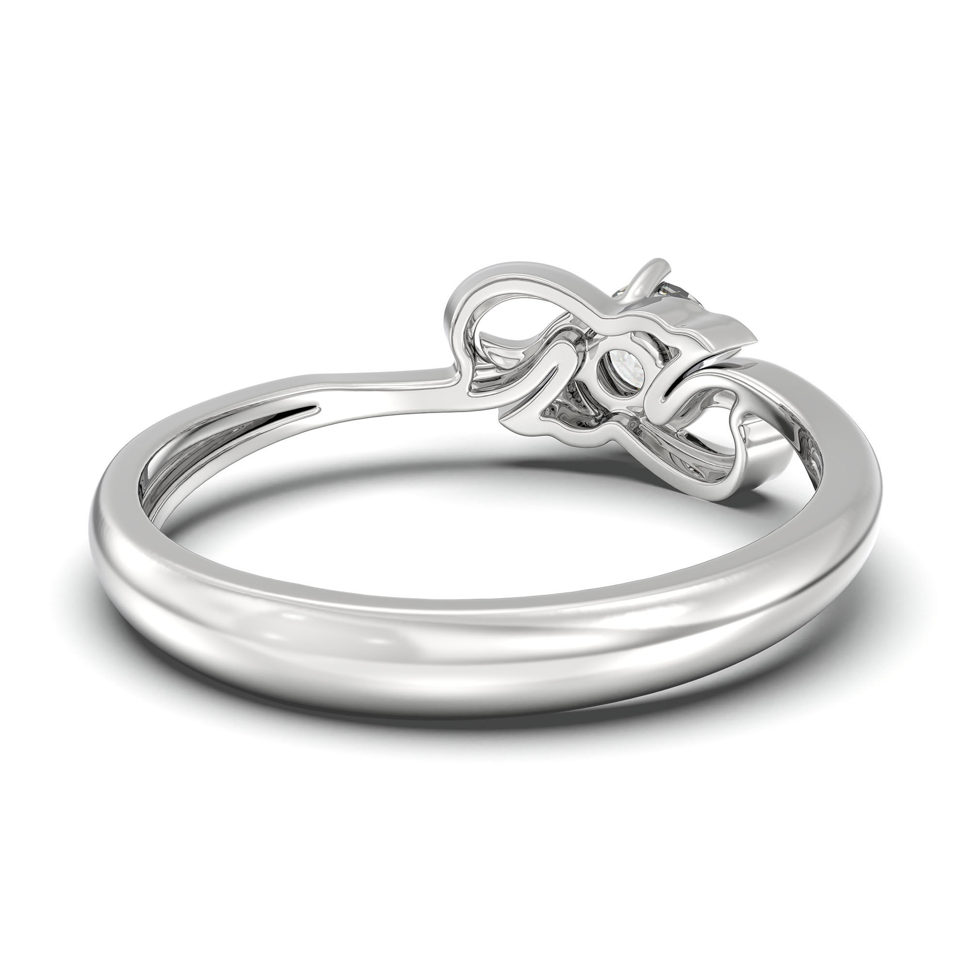 Lab-Grown Diamond Solitaire Ring for Women in 18K White Gold – 0.25 Ct Round, 3 g (Design K10-12-APGAA) thumbnail