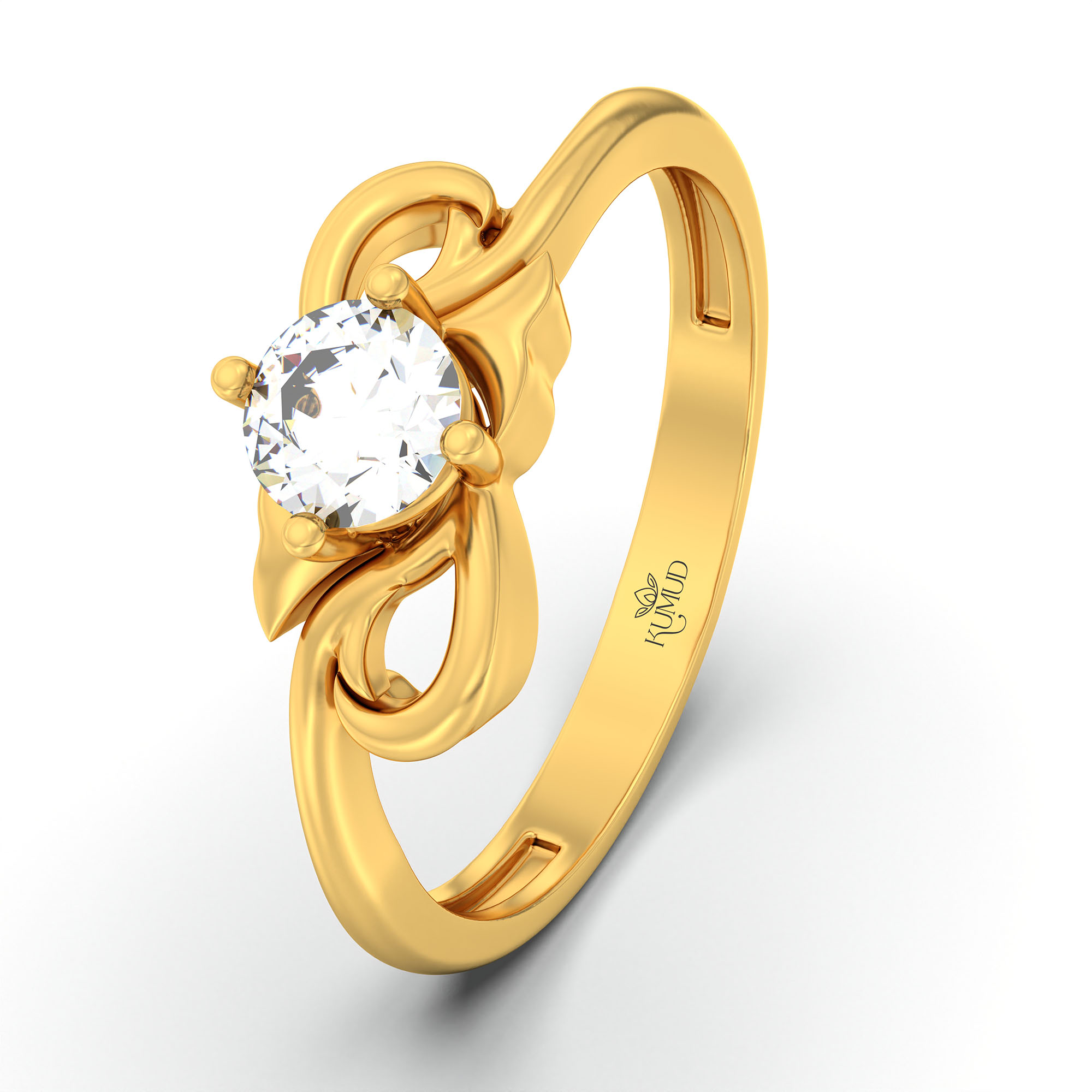 Lab-Grown Diamond Solitaire Ring for Women in 22K Yellow Gold – 0.25 Ct Round, 3 g (Design K10-12-APGAA) thumbnail