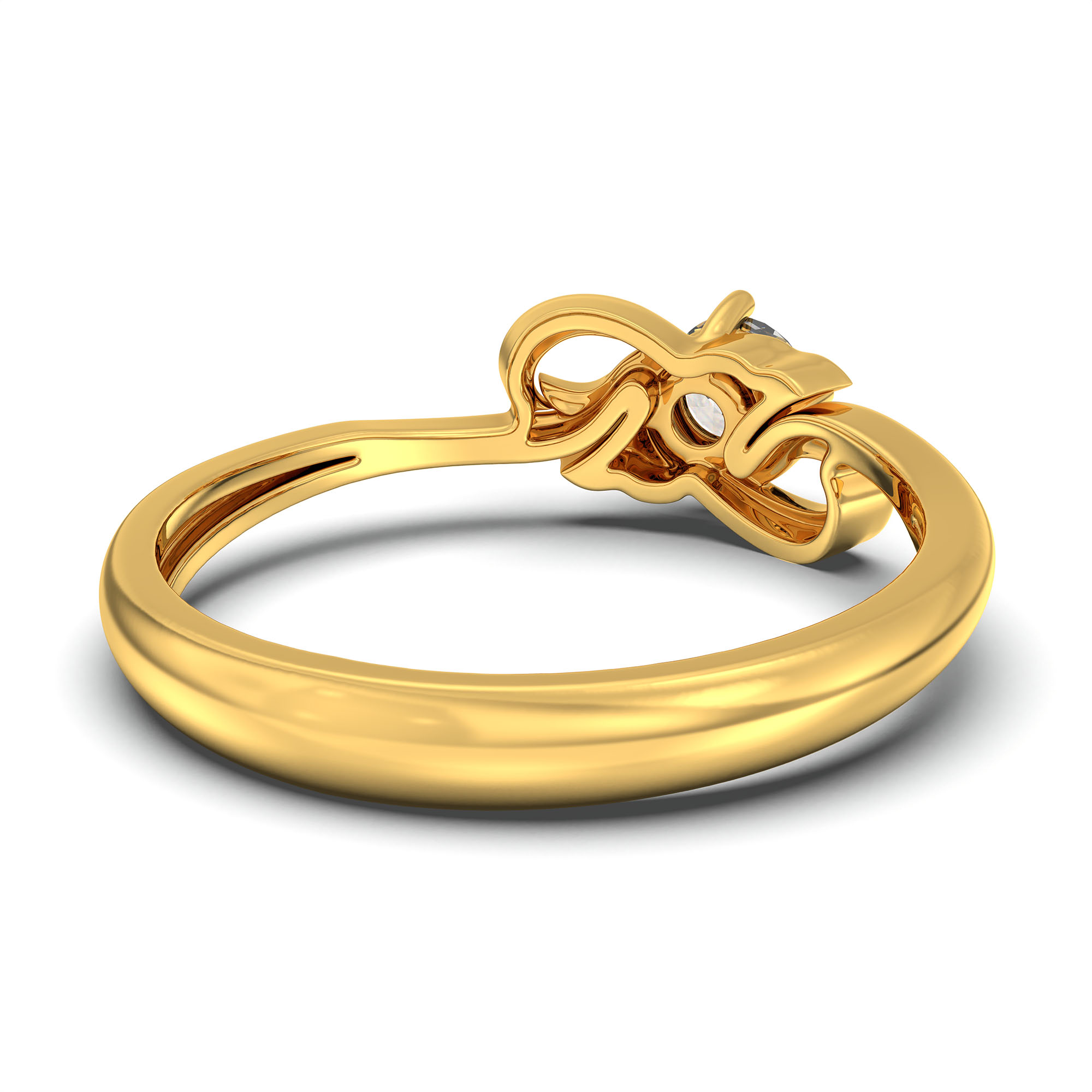 Lab-Grown Diamond Solitaire Ring for Women in 22K Yellow Gold – 0.25 Ct Round, 3 g (Design K10-12-APGAA) thumbnail