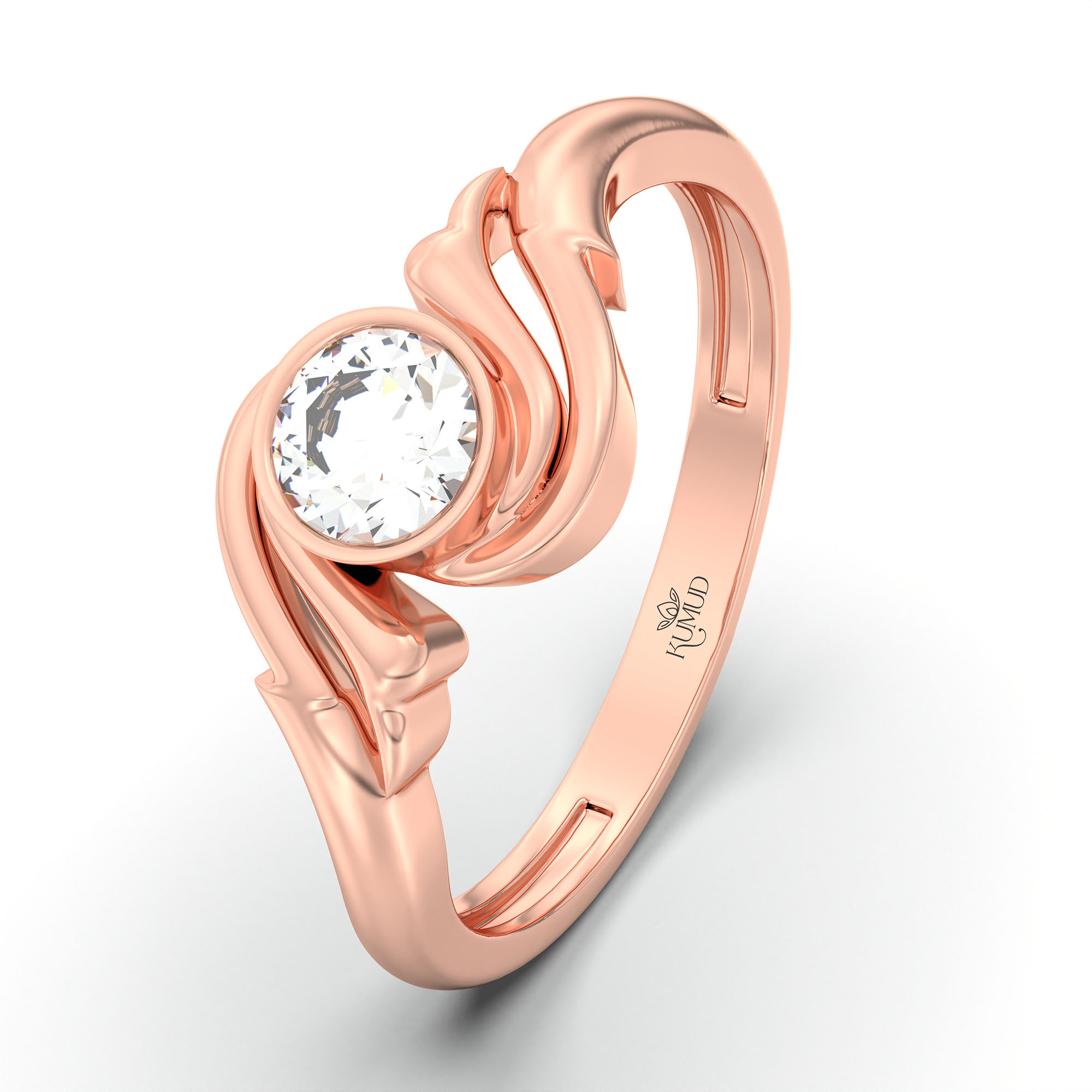 Lab-Grown Diamond Solitaire Ring for Women in 18K Rose Gold – 0.25 Ct Round, 3 g (Design K10-13-BBZAA) thumbnail