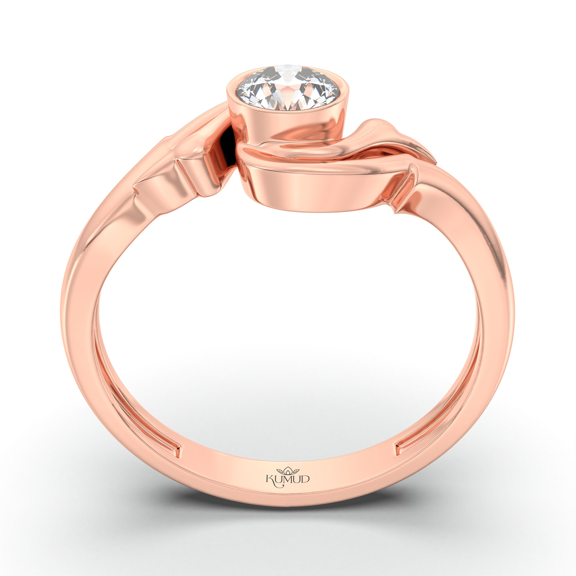 Lab-Grown Diamond Solitaire Ring for Women in 18K Rose Gold – 0.25 Ct Round, 3 g (Design K10-13-BBZAA) thumbnail