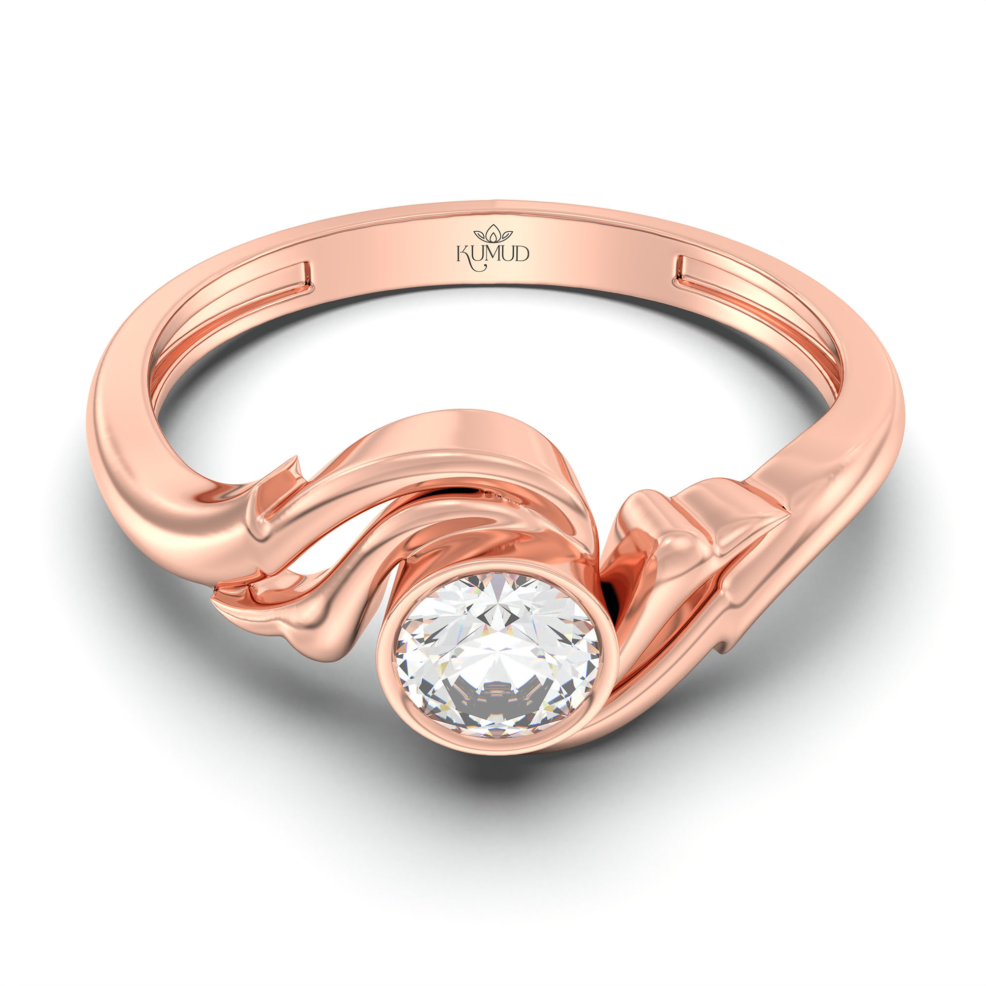 Lab-Grown Diamond Solitaire Ring for Women in 18K Rose Gold – 0.25 Ct Round, 3 g (Design K10-13-BBZAA) thumbnail