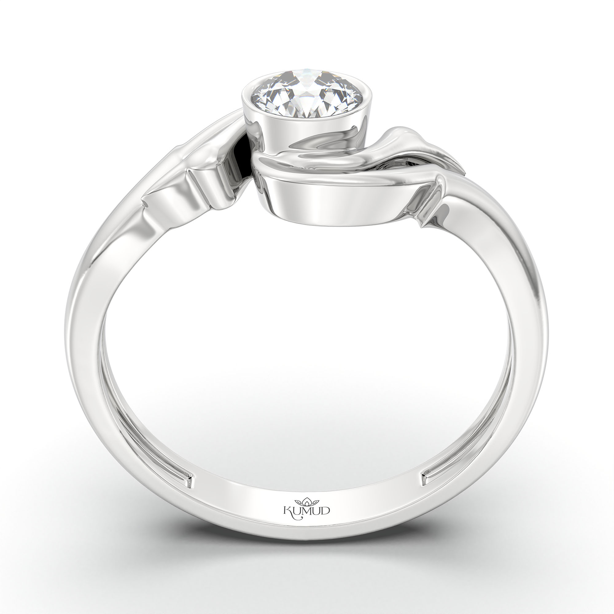 Lab-Grown Diamond Solitaire Ring for Women in 18K White Gold – 0.25 Ct Round, 3 g (Design K10-13-BBZAA) thumbnail