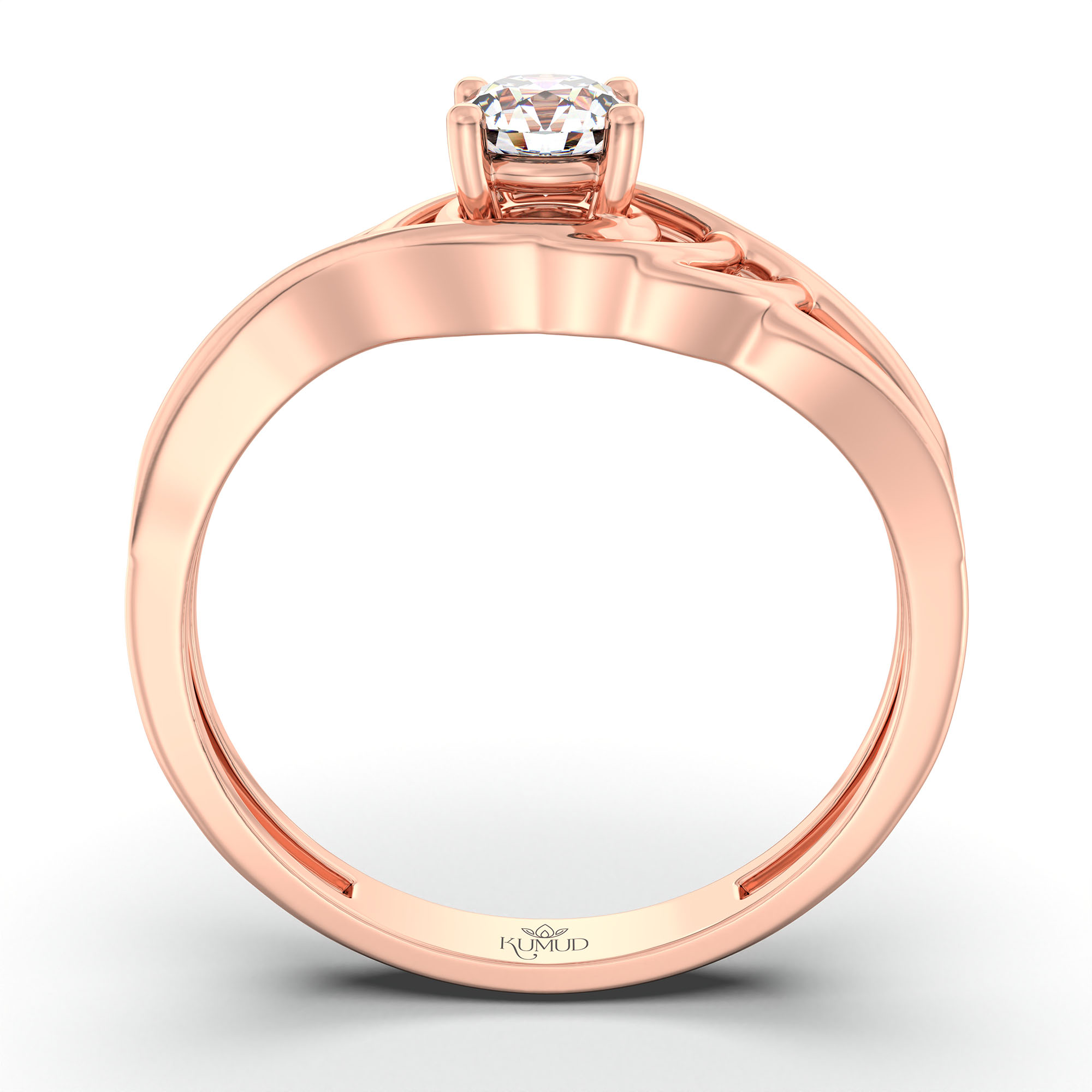 Lab-Grown Diamond Solitaire Ring for Women in 18K Rose Gold – 0.25 Ct Round, 3 g (Design K10-15-APGAA) thumbnail