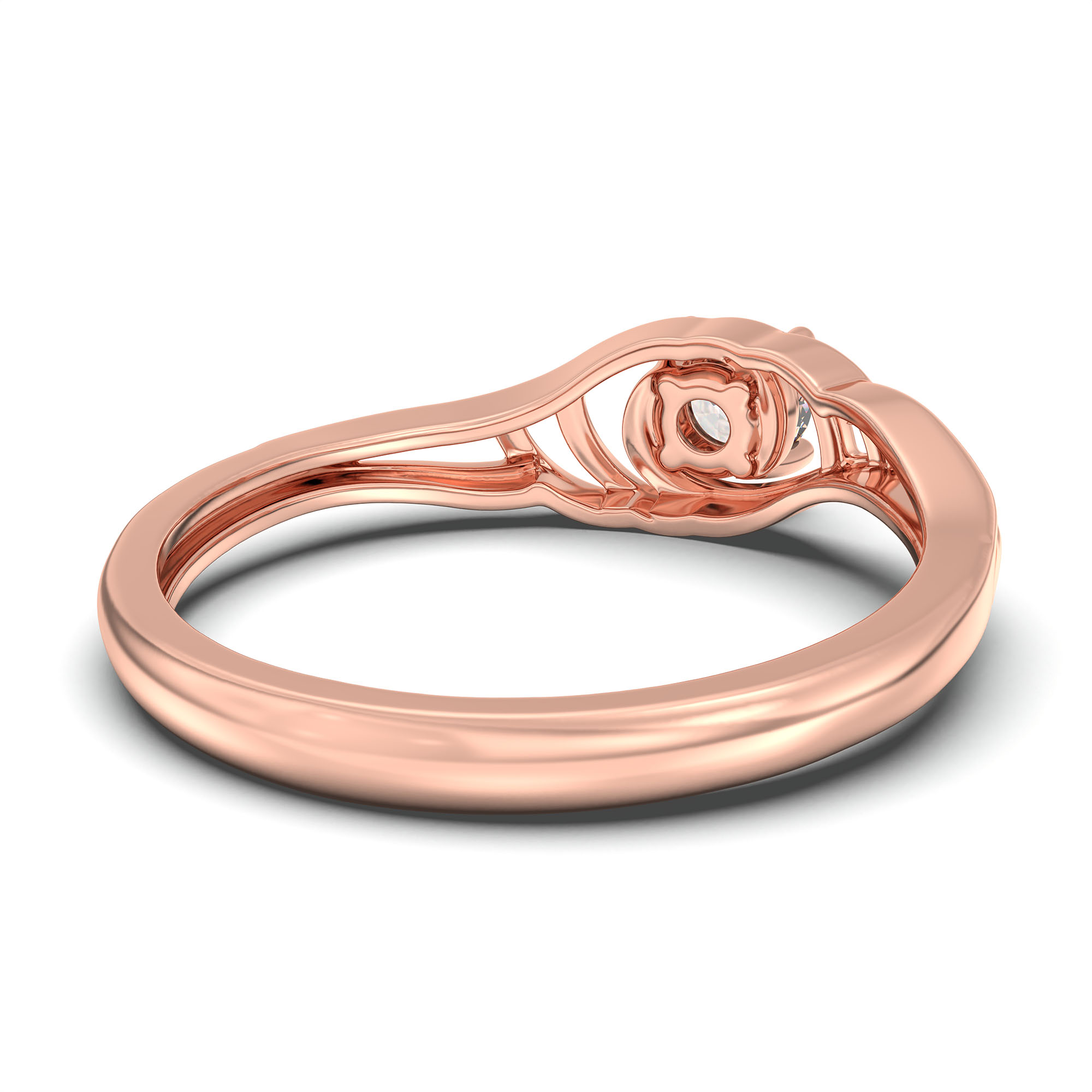 Lab-Grown Diamond Solitaire Ring for Women in 18K Rose Gold – 0.25 Ct Round, 3 g (Design K10-15-APGAA) thumbnail