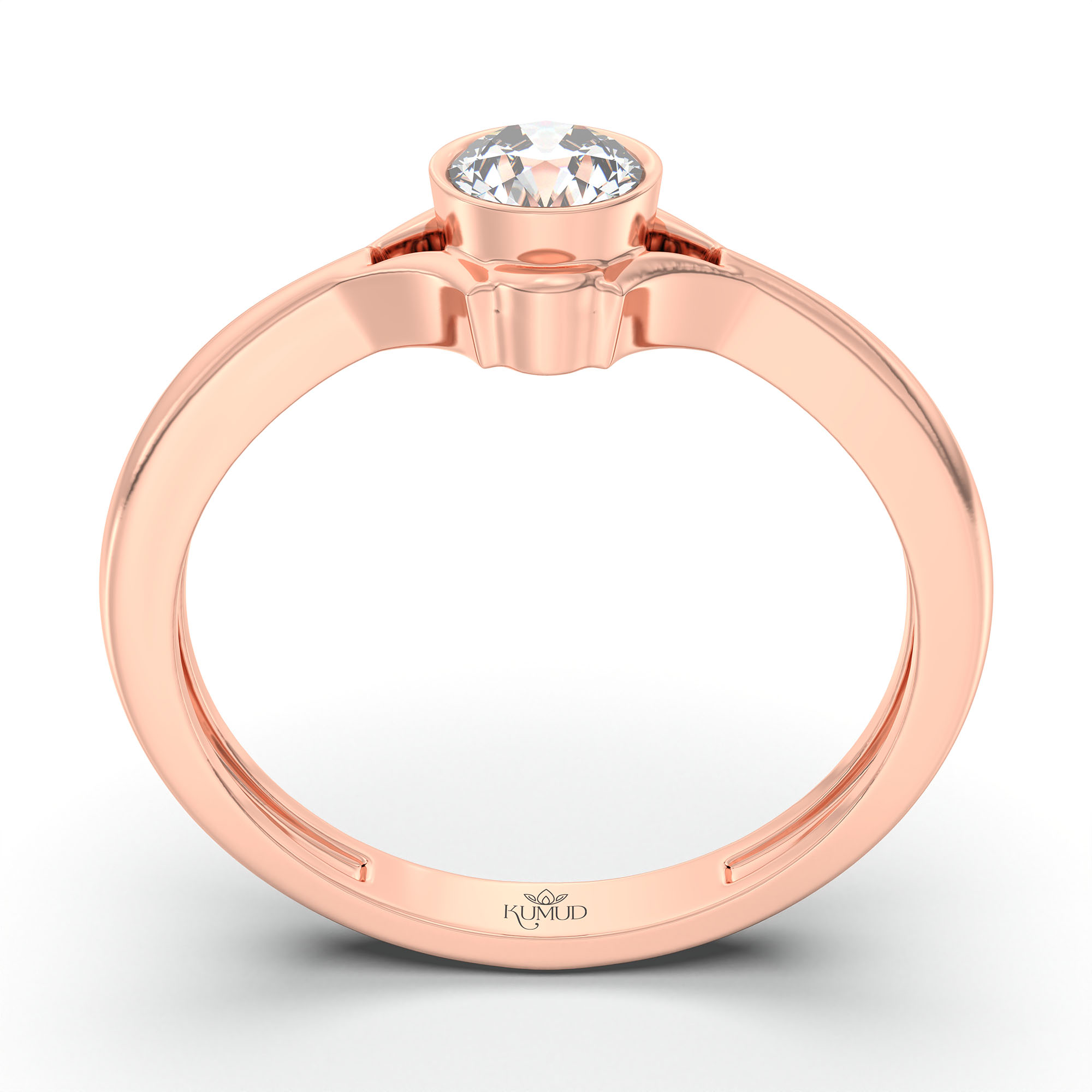 Lab-Grown Diamond Solitaire Ring for Women in 18K Rose Gold – 0.25 Ct Round, 3 g (Design K10-16-BBZAA) thumbnail