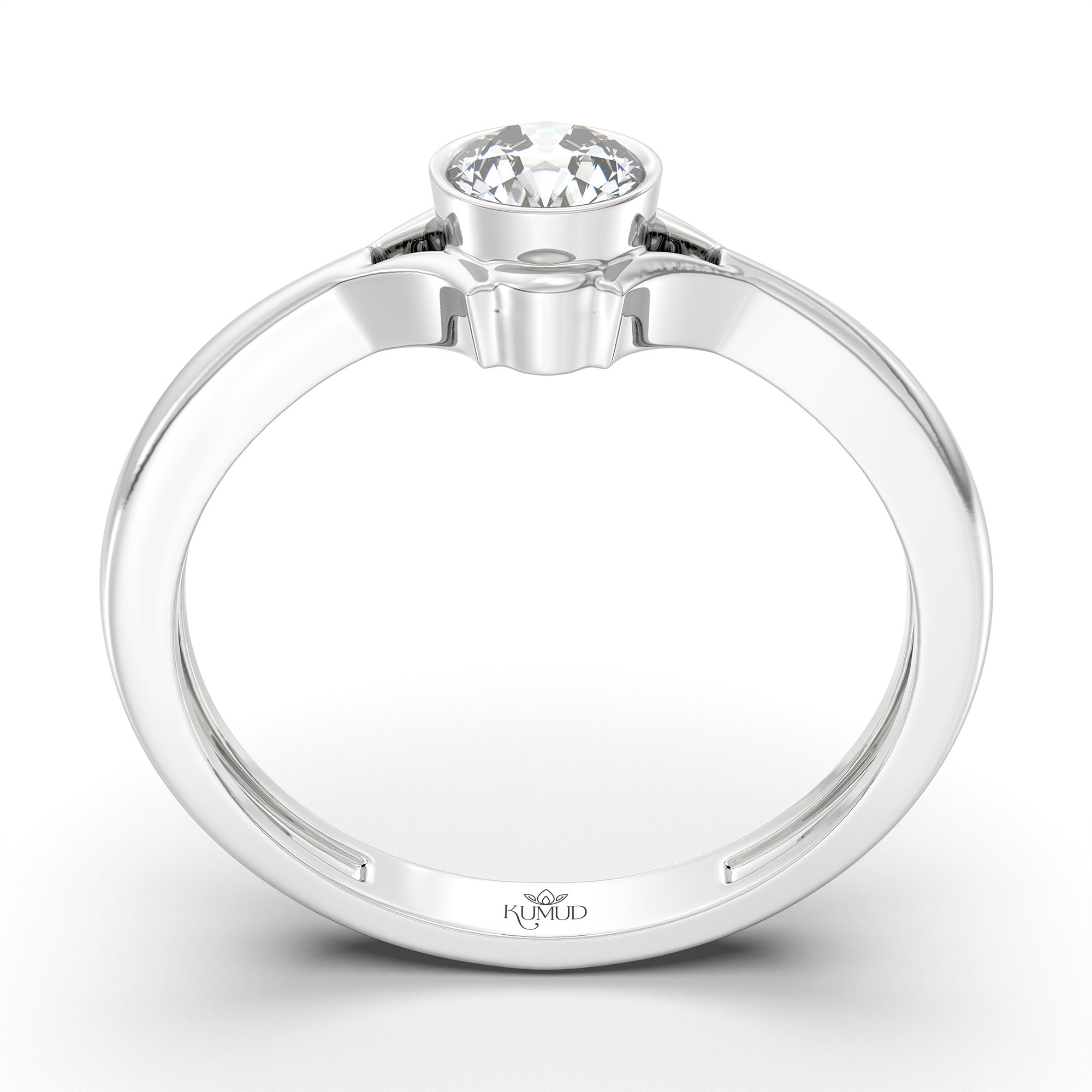Lab-Grown Diamond Solitaire Ring for Women in 18K White Gold – 0.25 Ct Round, 3 g (Design K10-16-BBZAA) thumbnail