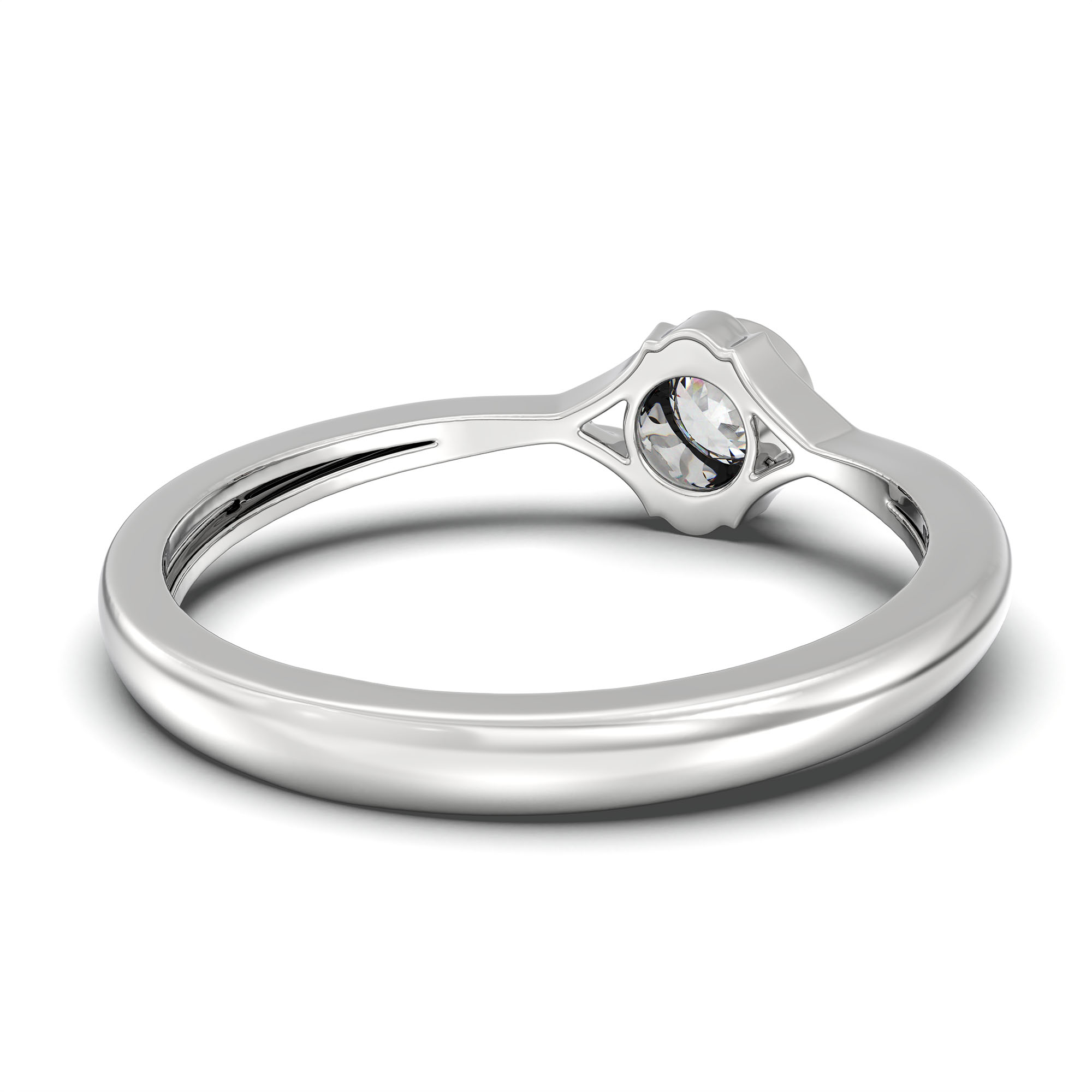 Lab-Grown Diamond Solitaire Ring for Women in 18K White Gold – 0.25 Ct Round, 3 g (Design K10-16-BBZAA) thumbnail