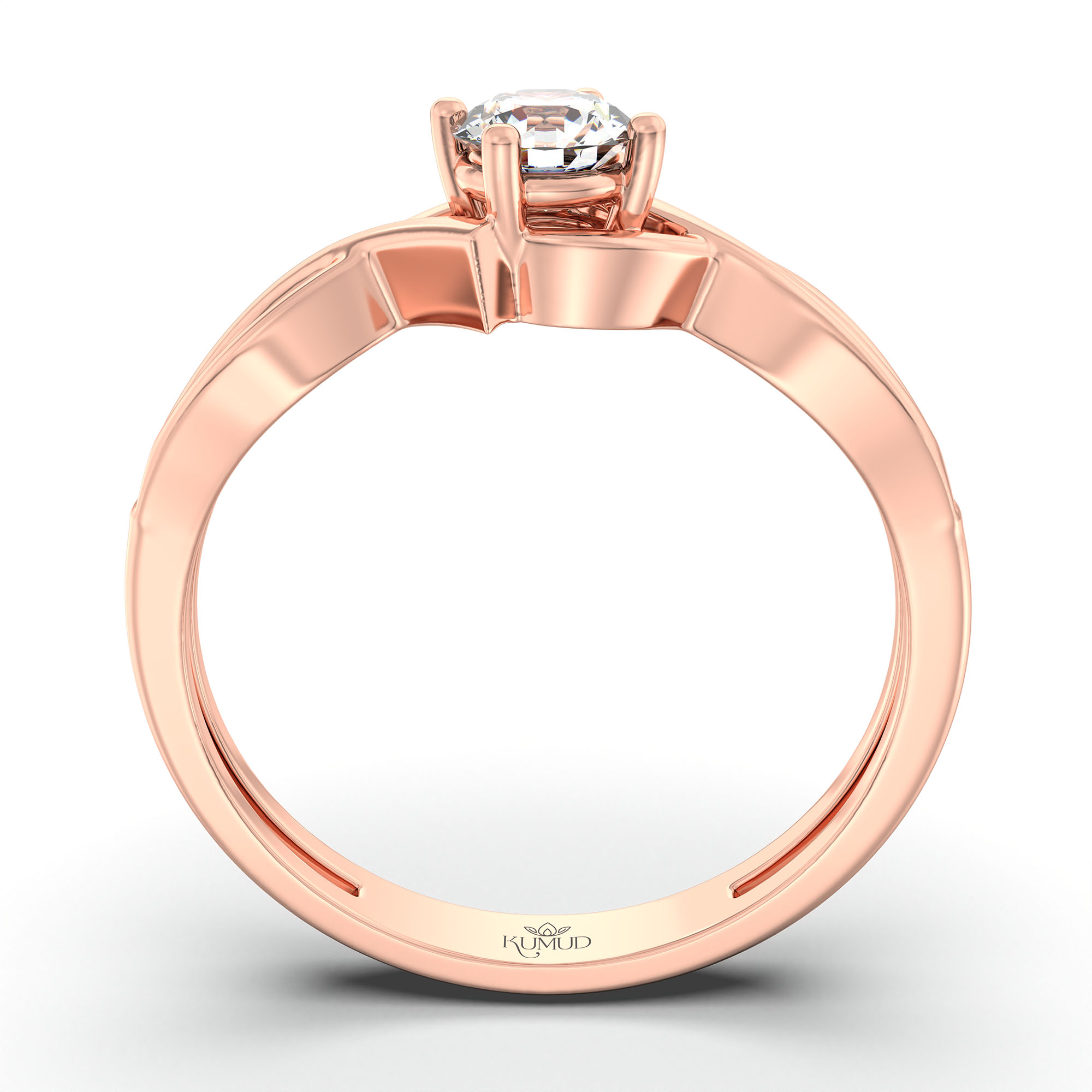 Lab-Grown Diamond Solitaire Ring for Women in 18K Rose Gold – 0.25 Ct Round, 3 g (Design K10-17-APGAA) thumbnail