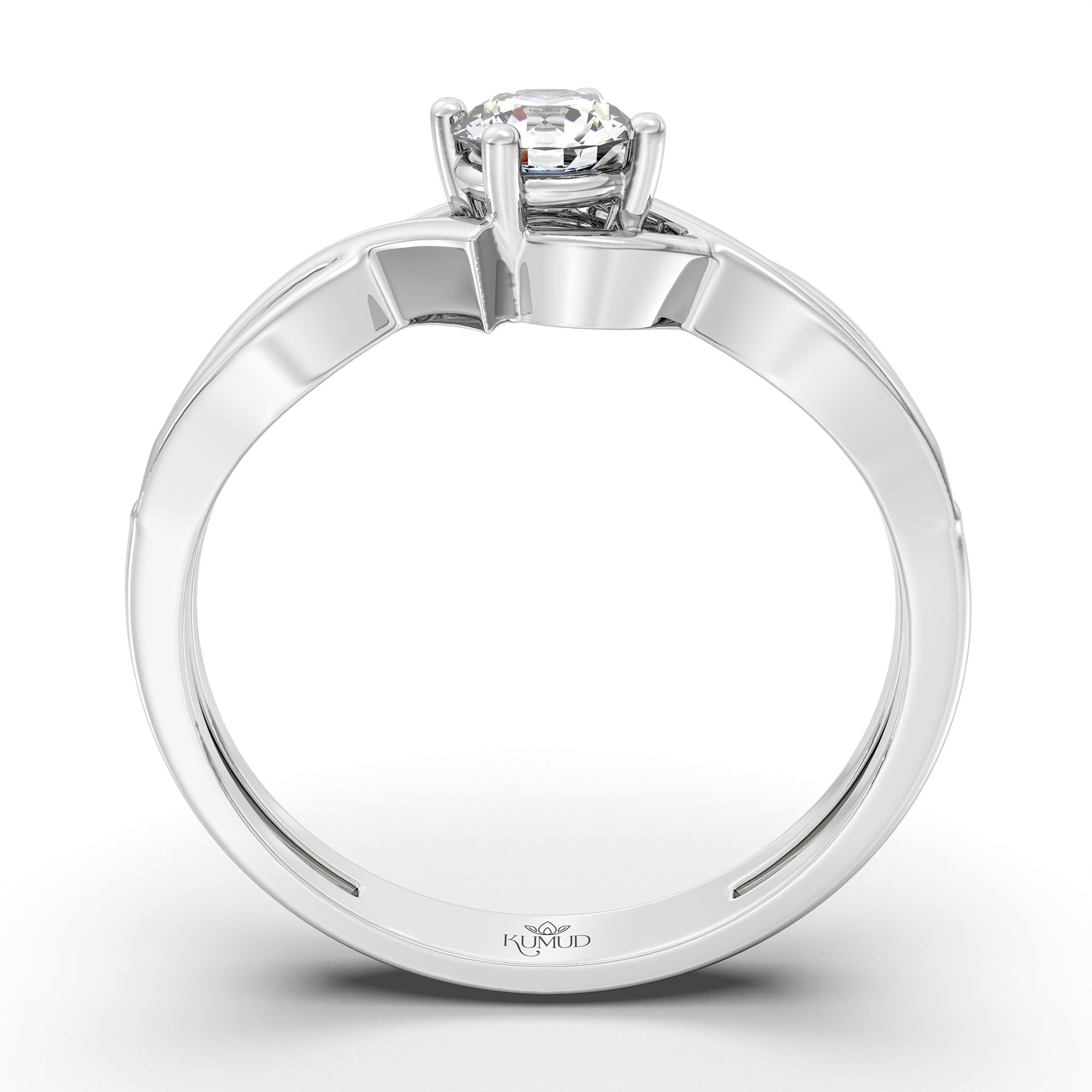 Lab-Grown Diamond Solitaire Ring for Women in 18K White Gold – 0.25 Ct Round, 3 g (Design K10-17-APGAA) thumbnail
