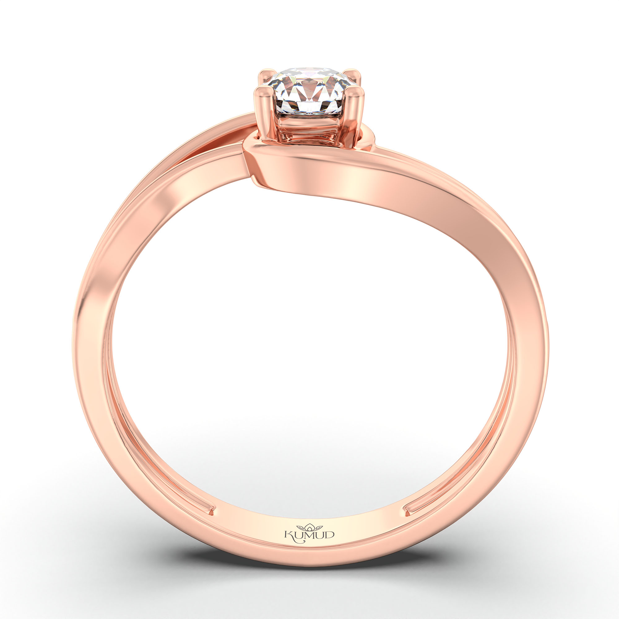 Lab-Grown Diamond Solitaire Ring for Women in 18K Rose Gold – 0.25 Ct Round, 3 g (Design K10-18-APGAA) thumbnail