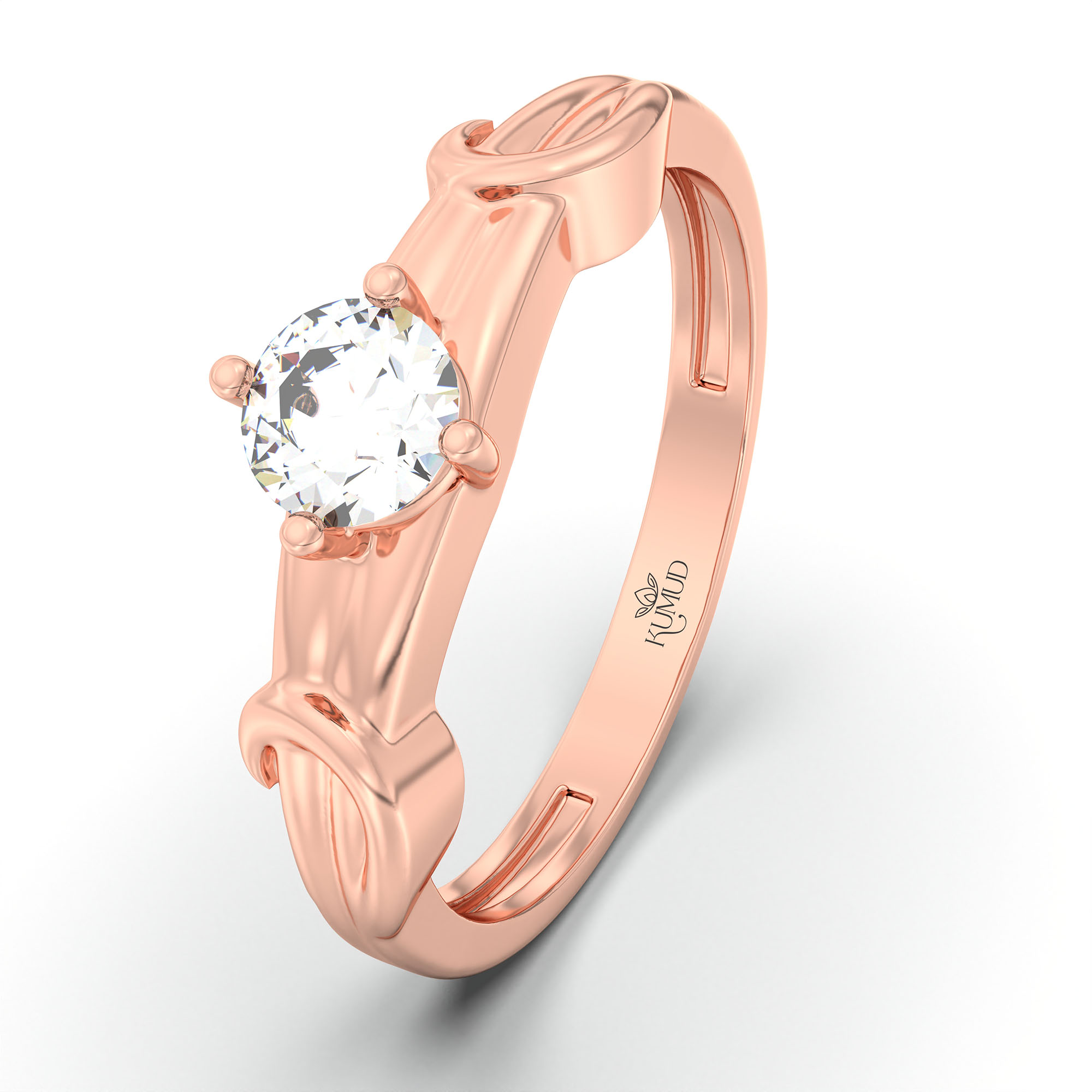 Lab-Grown Diamond Solitaire Ring for Women in 18K Rose Gold – 0.25 Ct Round, 3 g (Design K10-19-APGAA) thumbnail