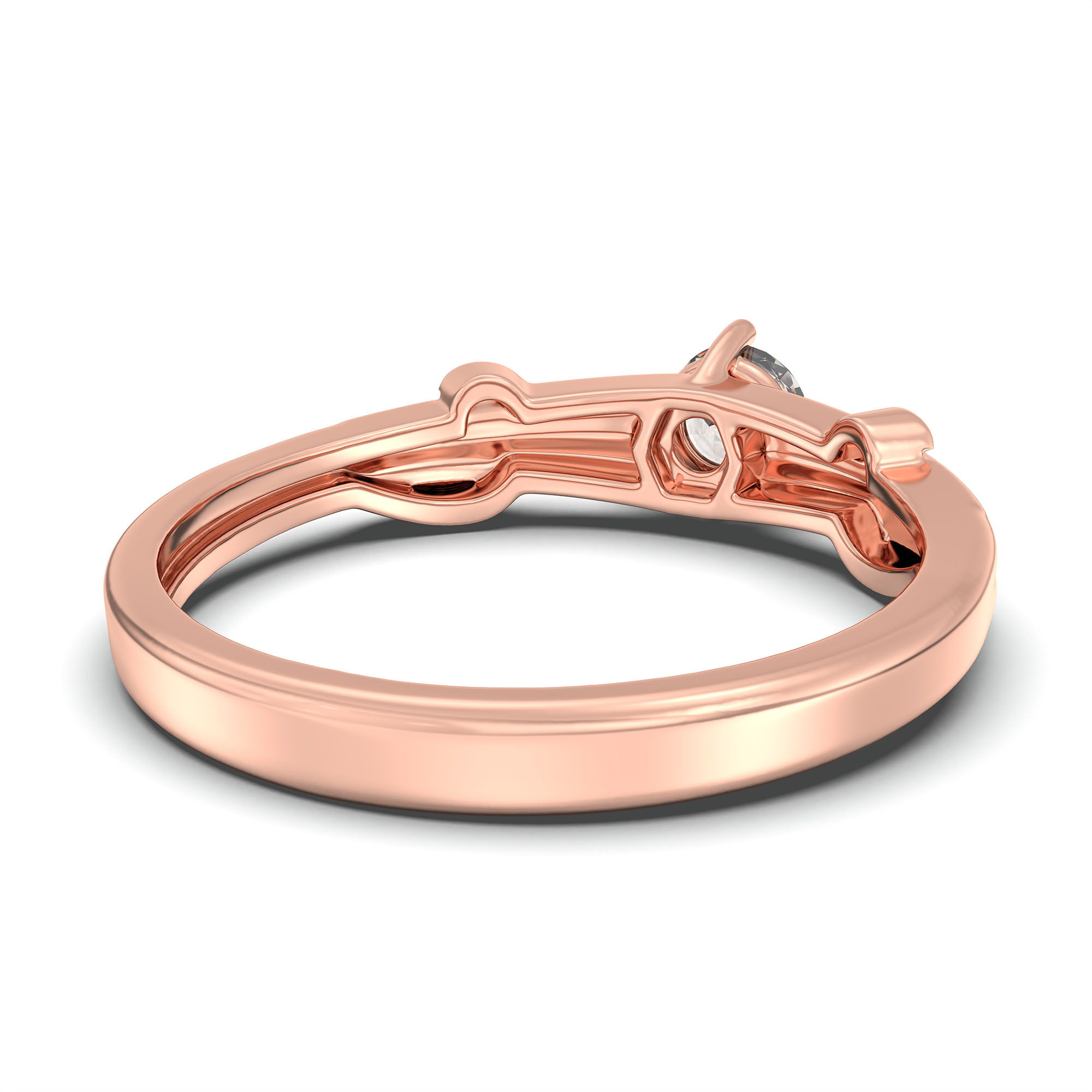 Lab-Grown Diamond Solitaire Ring for Women in 18K Rose Gold – 0.25 Ct Round, 3 g (Design K10-19-APGAA) thumbnail