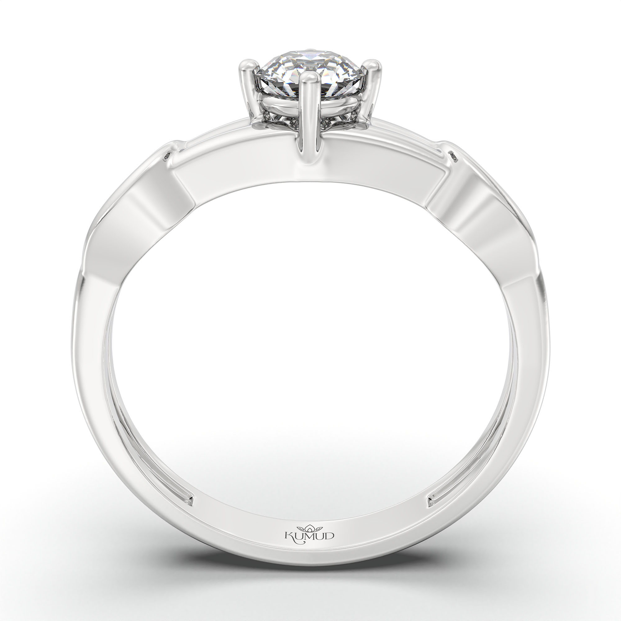 Lab-Grown Diamond Solitaire Ring for Women in 18K White Gold – 0.25 Ct Round, 3 g (Design K10-19-APGAA) thumbnail