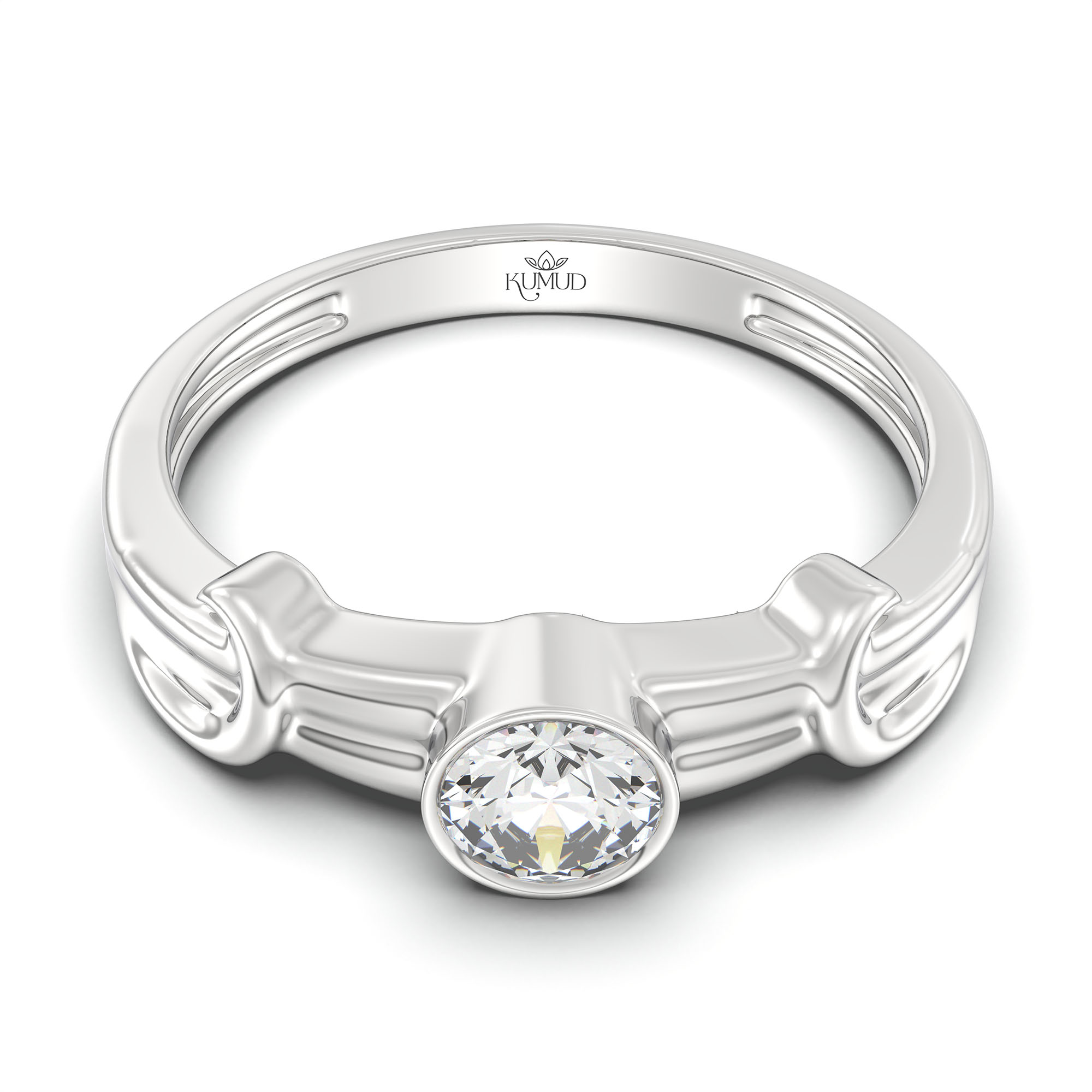 Lab-Grown Diamond Solitaire Ring for Women in 18K White Gold – 0.25 Ct Round, 3 g (Design K10-19-BBZAA) thumbnail