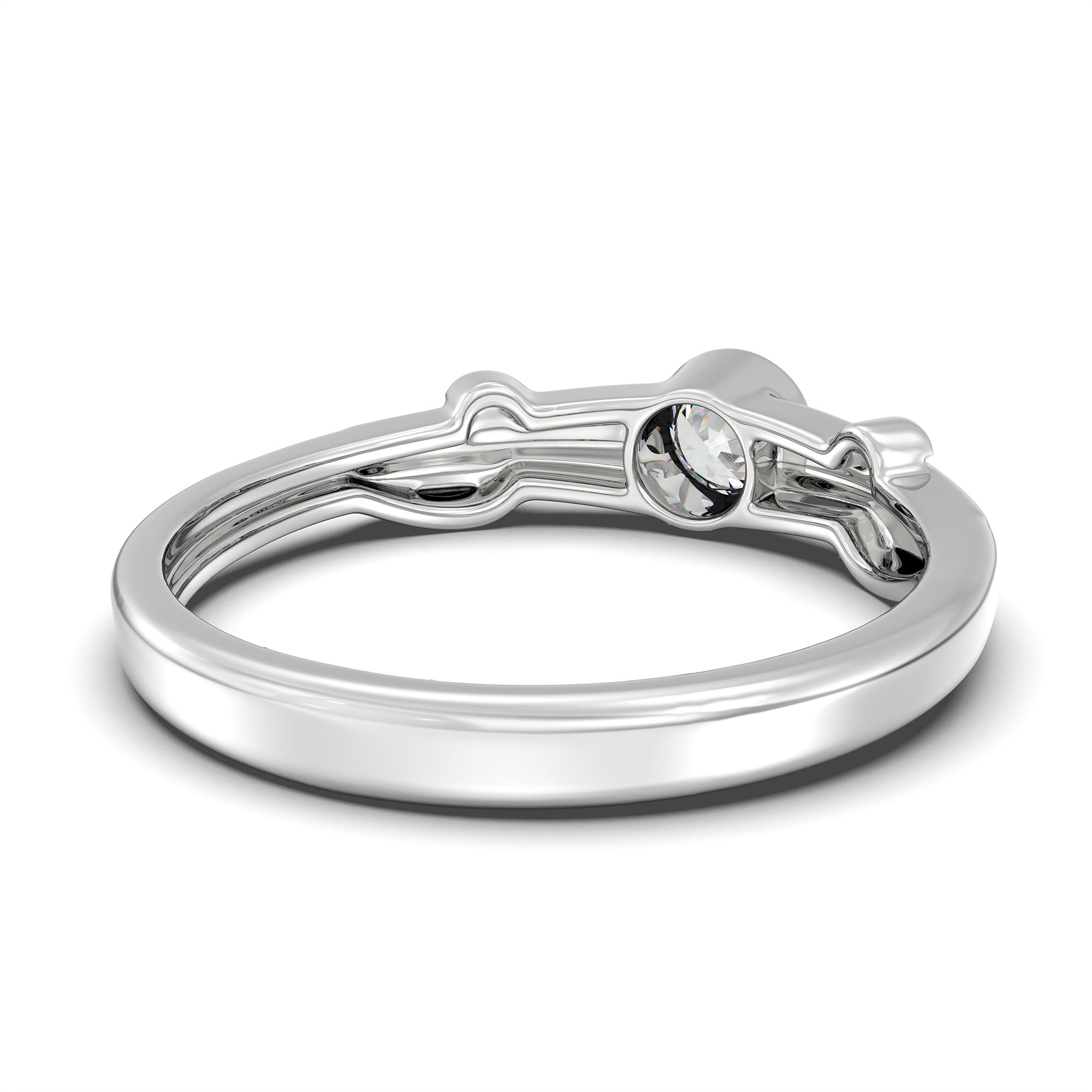 Lab-Grown Diamond Solitaire Ring for Women in 18K White Gold – 0.25 Ct Round, 3 g (Design K10-19-BBZAA) thumbnail