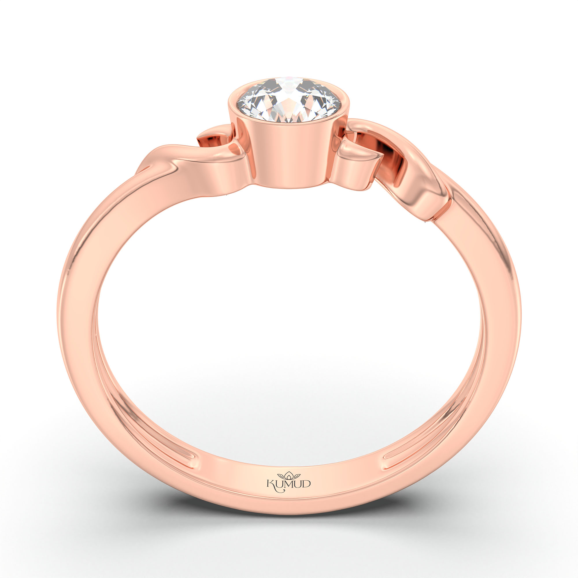 Lab-Grown Diamond Solitaire Ring for Women in 18K Rose Gold – 0.25 Ct Round, 3 g (Design K10-20-BBZAA) thumbnail
