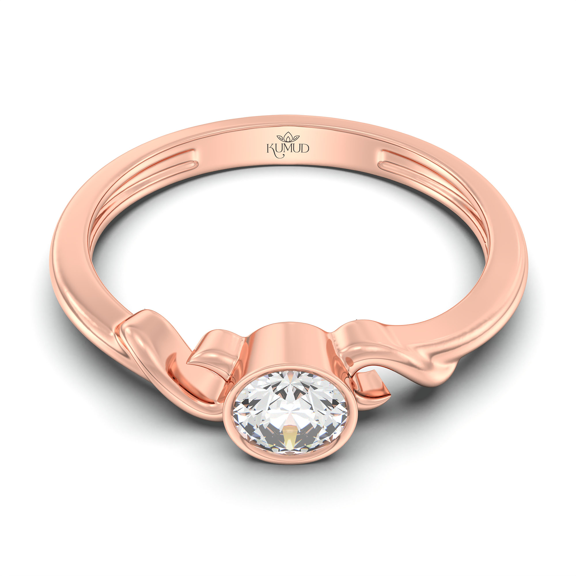 Lab-Grown Diamond Solitaire Ring for Women in 18K Rose Gold – 0.25 Ct Round, 3 g (Design K10-20-BBZAA) thumbnail