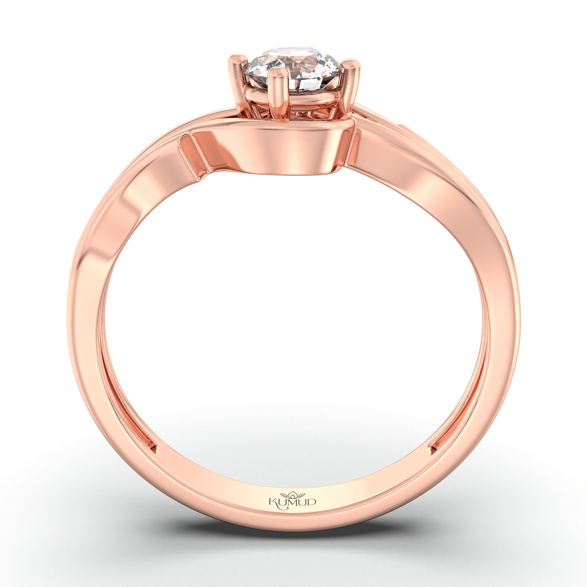 Lab-Grown Diamond Solitaire Ring for Women in 18K Rose Gold – 0.25 Ct Round, 3 g (Design K10-21-APGAA) thumbnail