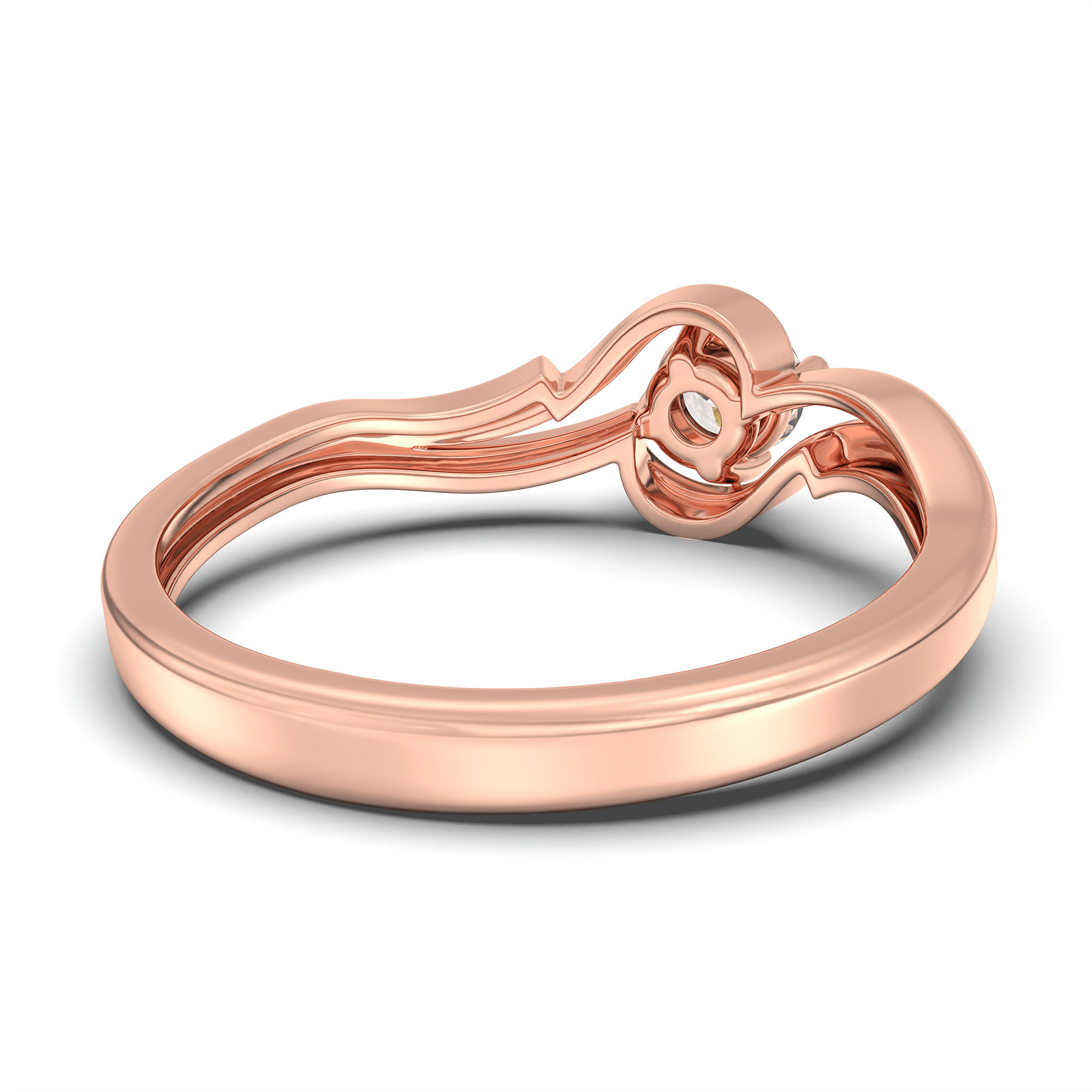 Lab-Grown Diamond Solitaire Ring for Women in 18K Rose Gold – 0.25 Ct Round, 3 g (Design K10-21-APGAA) thumbnail