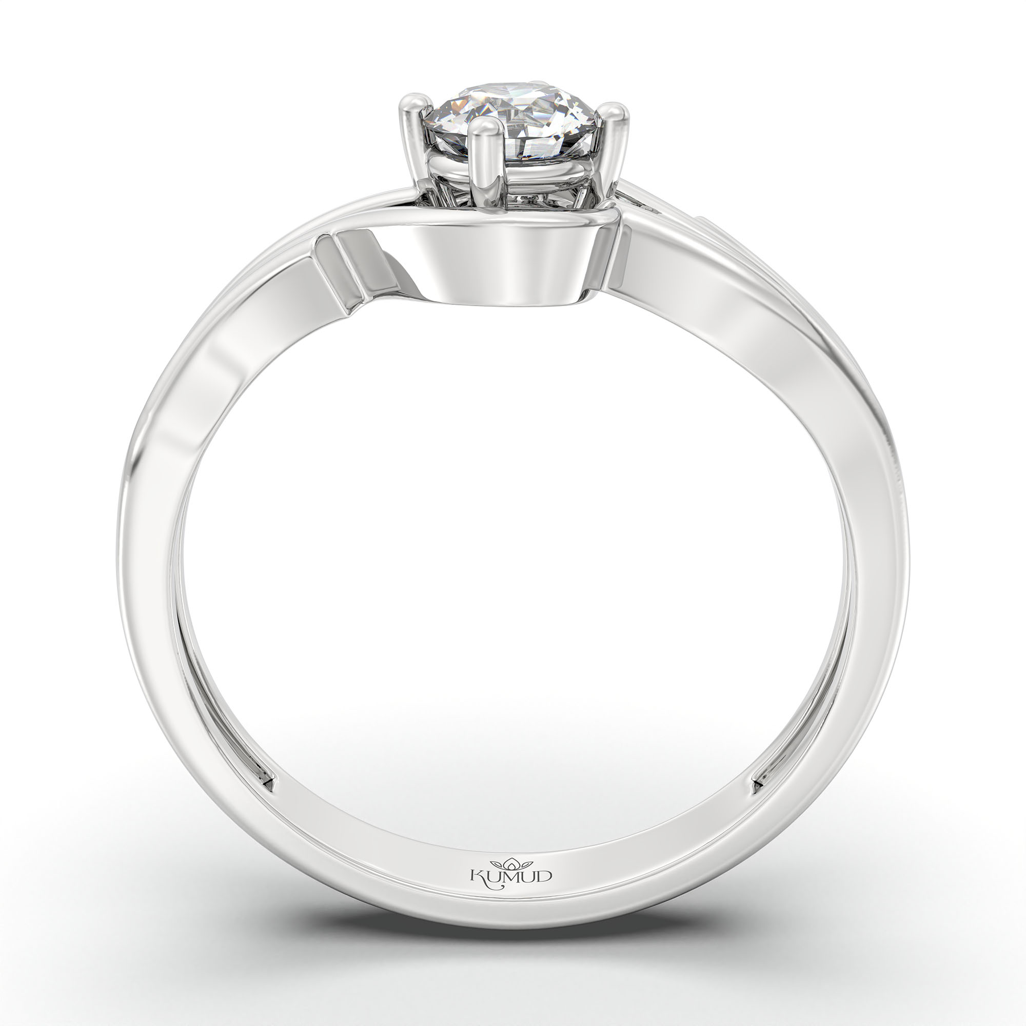 Lab-Grown Diamond Solitaire Ring for Women in 18K White Gold – 0.25 Ct Round, 3 g (Design K10-21-APGAA) thumbnail