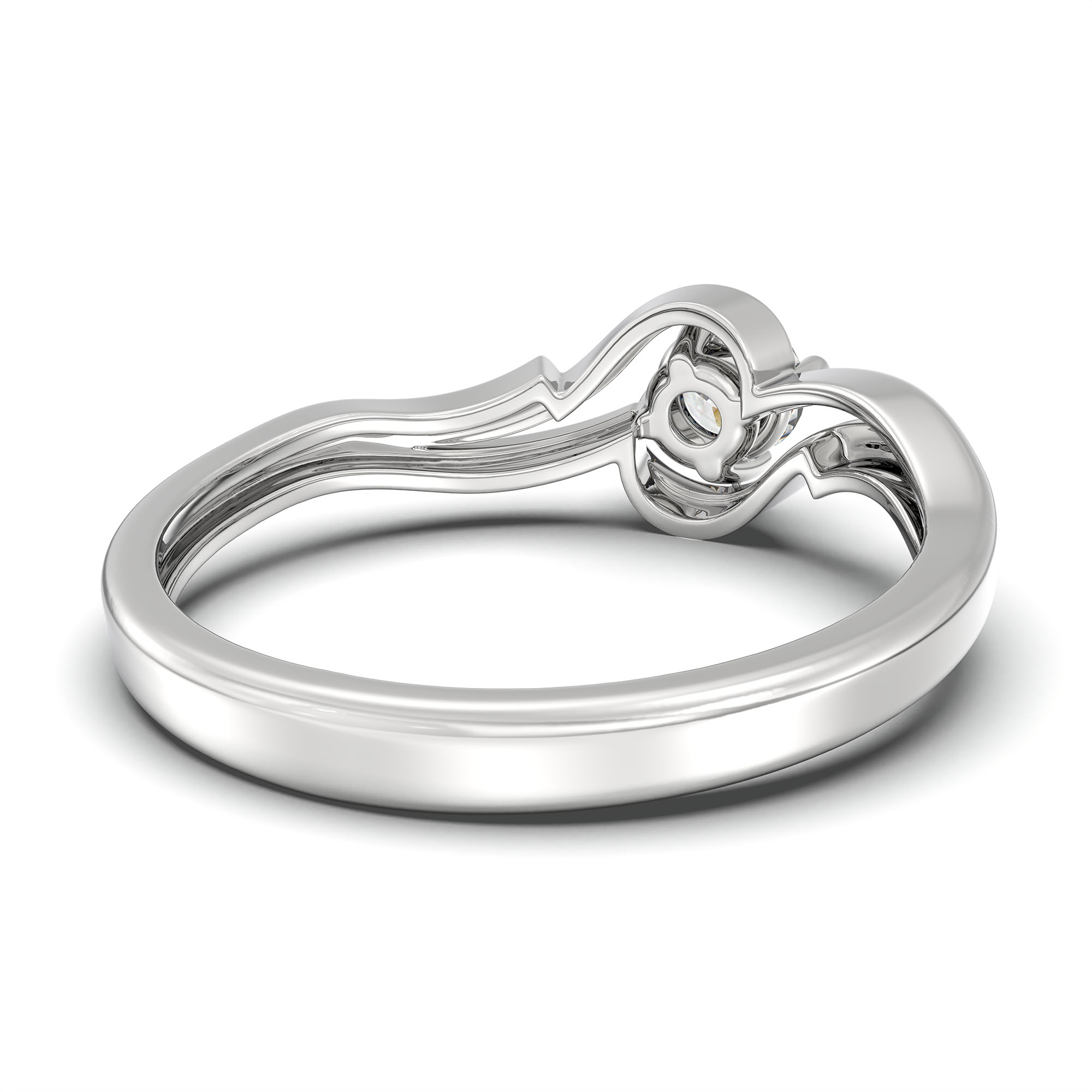 Lab-Grown Diamond Solitaire Ring for Women in 18K White Gold – 0.25 Ct Round, 3 g (Design K10-21-APGAA) thumbnail