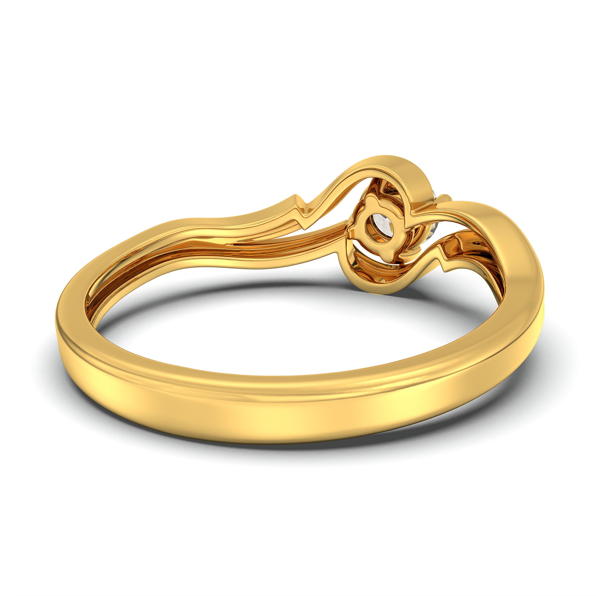 Lab-Grown Diamond Solitaire Ring for Women in 22K Yellow Gold – 0.25 Ct Round, 3 g (Design K10-21-APGAA) thumbnail