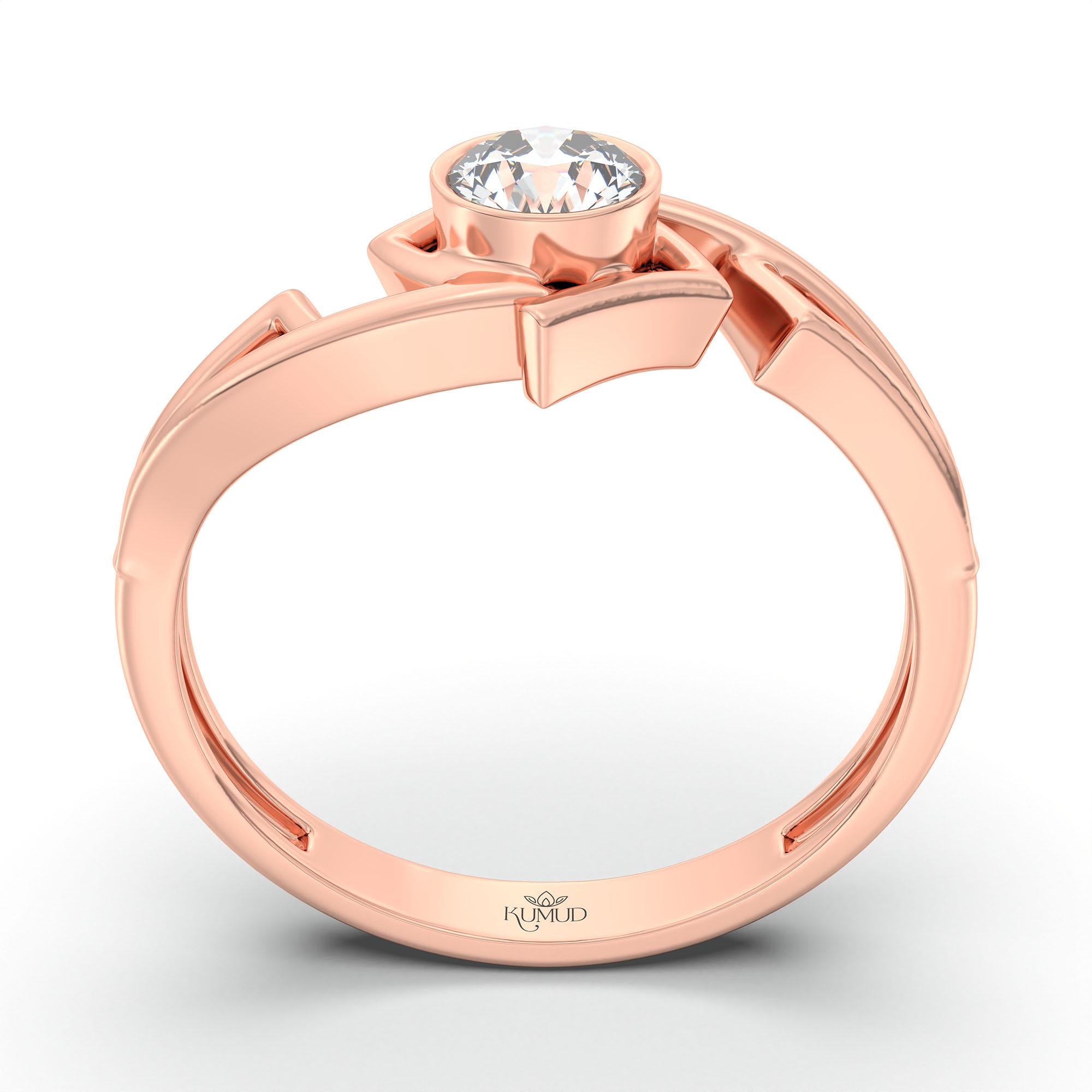 Lab-Grown Diamond Solitaire Ring for Women in 18K Rose Gold – 0.25 Ct Round, 3 g (Design K10-22-BBZAA) thumbnail