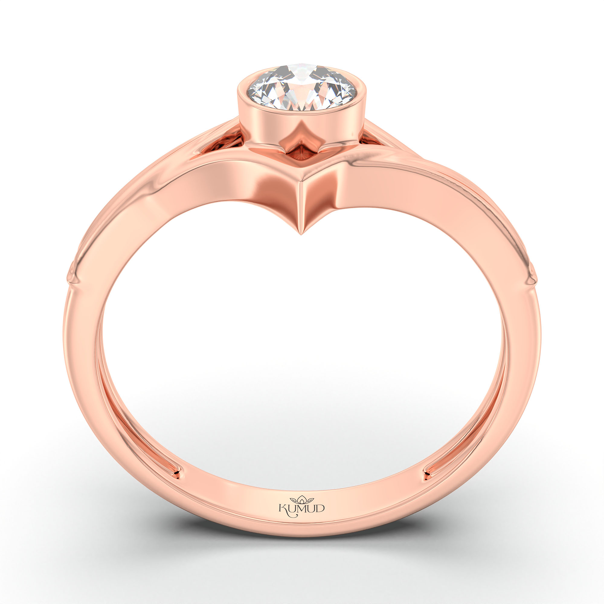 Lab-Grown Diamond Solitaire Ring for Women in 18K Rose Gold – 0.25 Ct Round, 3 g (Design K10-23-BBZAA) thumbnail