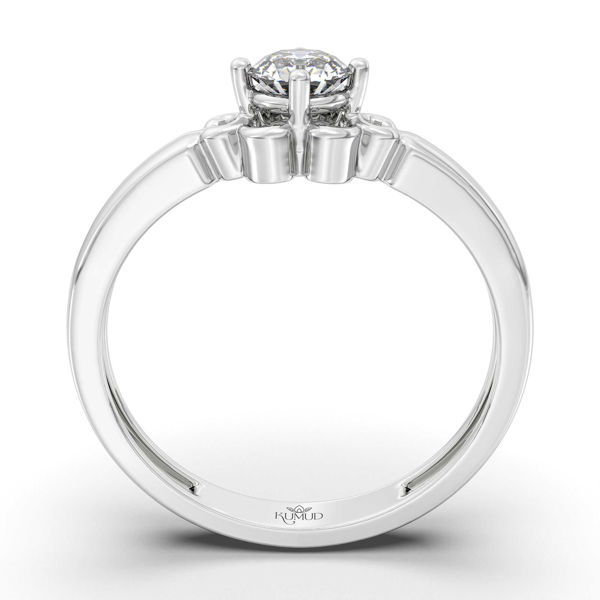Lab-Grown Diamond Solitaire Ring for Women in 18K White Gold – 0.25 Ct Round, 3 g (Design K10-25-APGAA) thumbnail