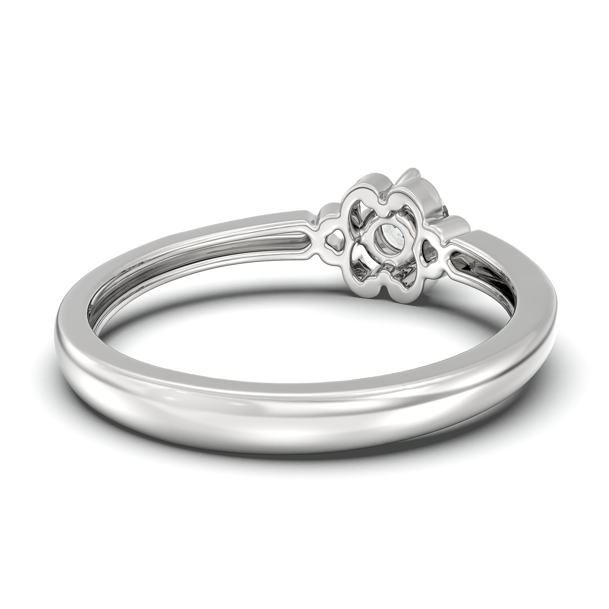 Lab-Grown Diamond Solitaire Ring for Women in 18K White Gold – 0.25 Ct Round, 3 g (Design K10-25-APGAA) thumbnail