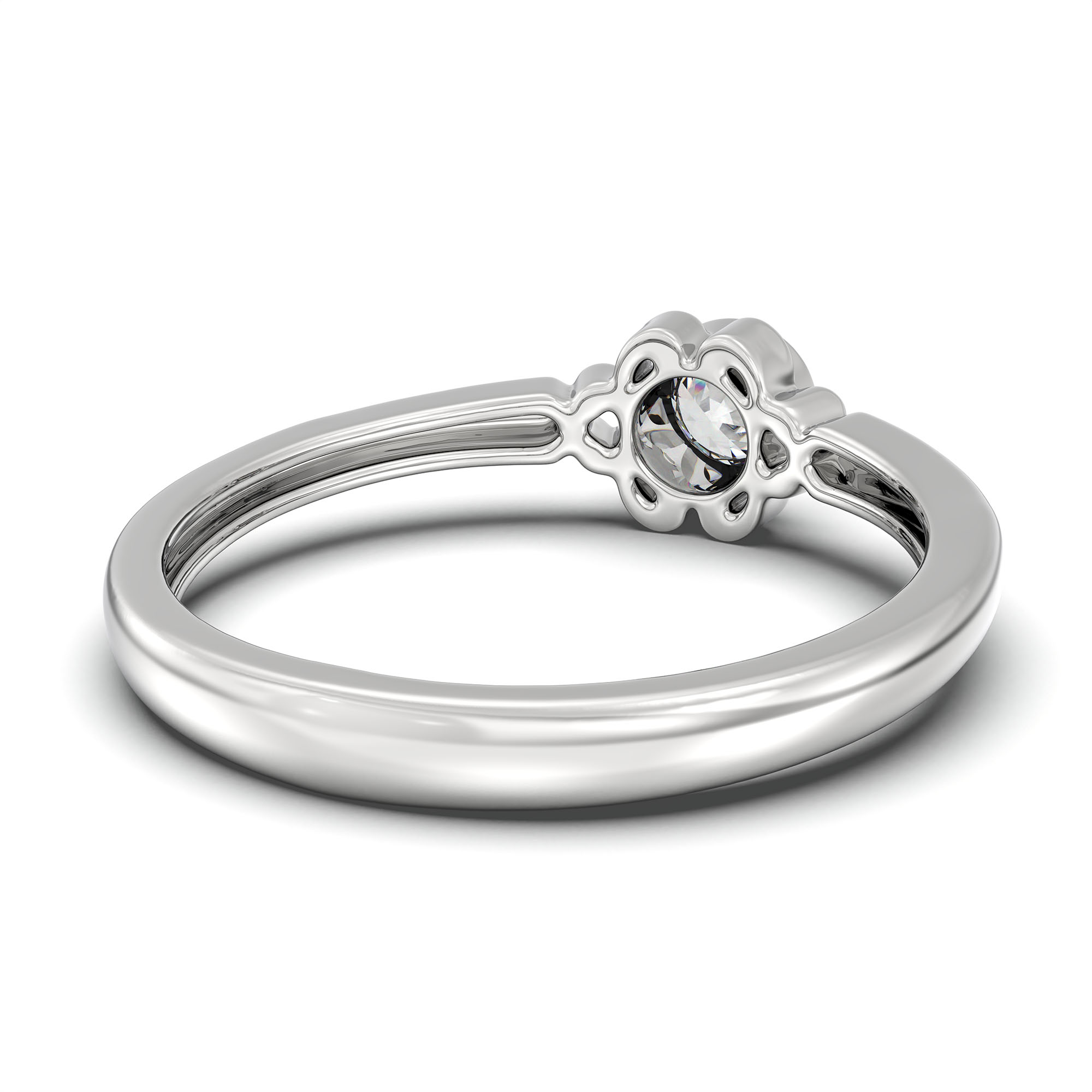 Lab-Grown Diamond Solitaire Ring for Women in 18K White Gold – 0.25 Ct Round, 3 g (Design K10-25-BBZAA) thumbnail