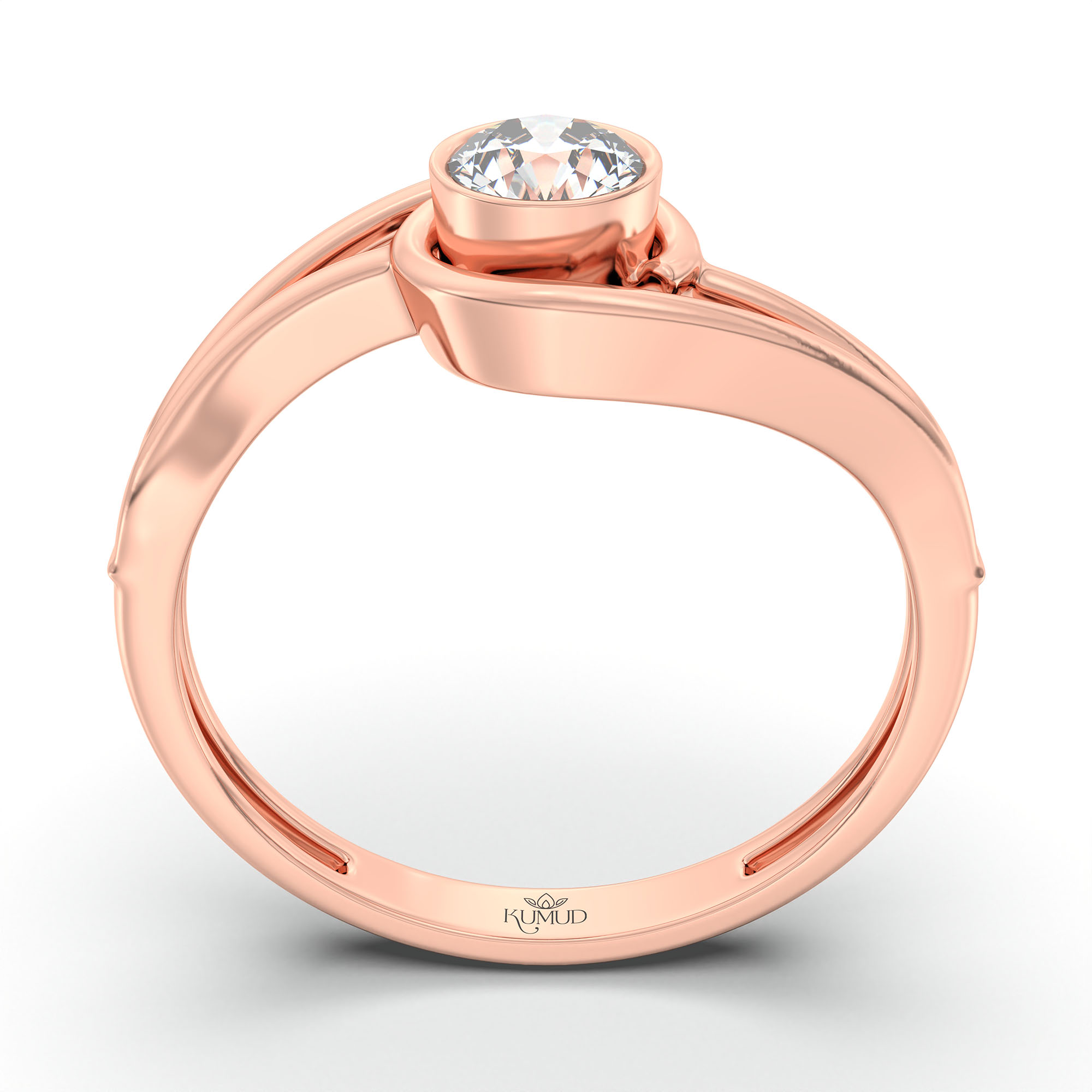 Lab-Grown Diamond Solitaire Ring for Women in 18K Rose Gold – 0.25 Ct Round, 3 g (Design K10-26-BBZAA) thumbnail