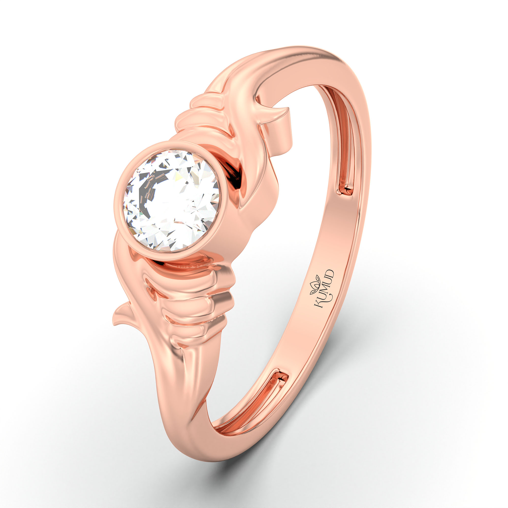Lab-Grown Diamond Solitaire Ring for Women in 18K Rose Gold – 0.25 Ct Round, 3 g (Design K10-28-BBZAA) thumbnail