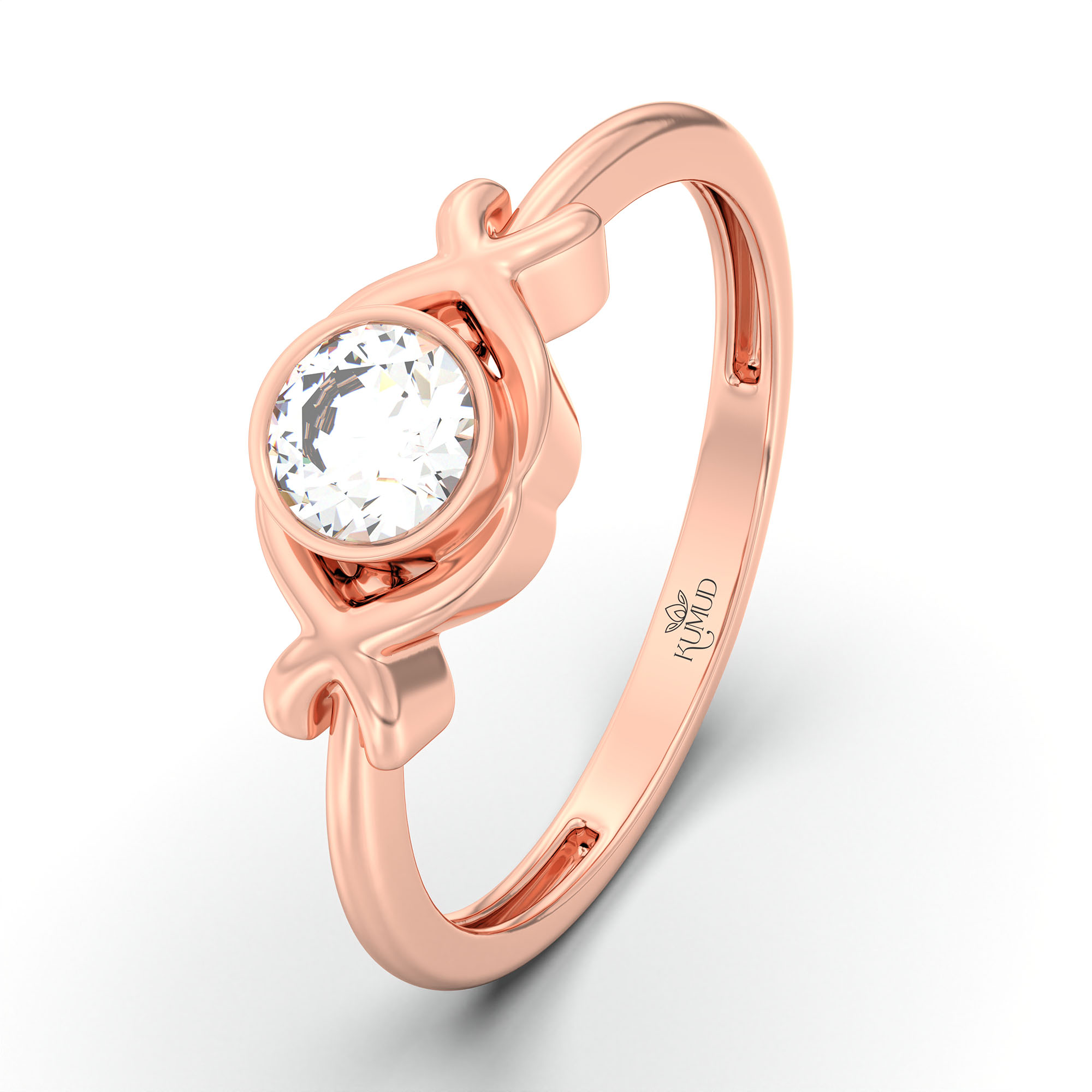 Lab-Grown Diamond Solitaire Ring for Women in 18K Rose Gold – 0.25 Ct Round, 3 g (Design K10-29-BBZAA) thumbnail