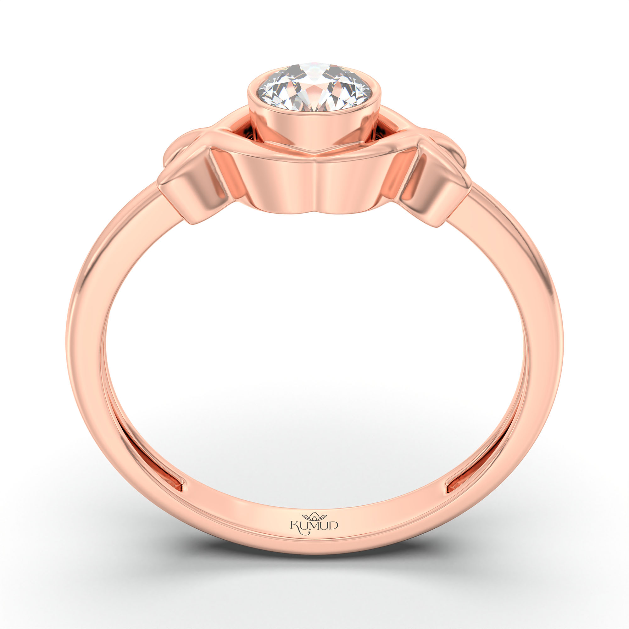 Lab-Grown Diamond Solitaire Ring for Women in 18K Rose Gold – 0.25 Ct Round, 3 g (Design K10-29-BBZAA) thumbnail