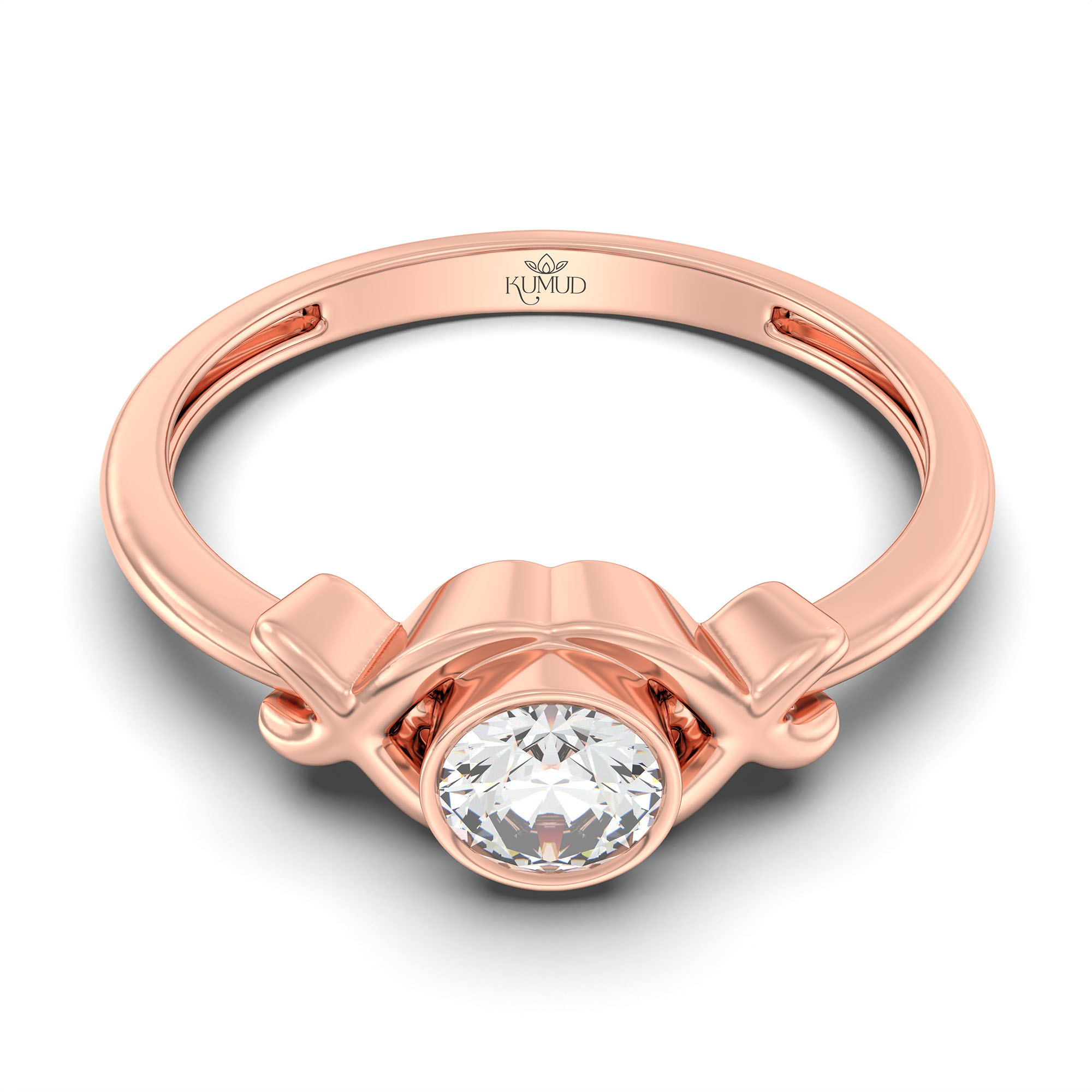 Lab-Grown Diamond Solitaire Ring for Women in 18K Rose Gold – 0.25 Ct Round, 3 g (Design K10-29-BBZAA) thumbnail