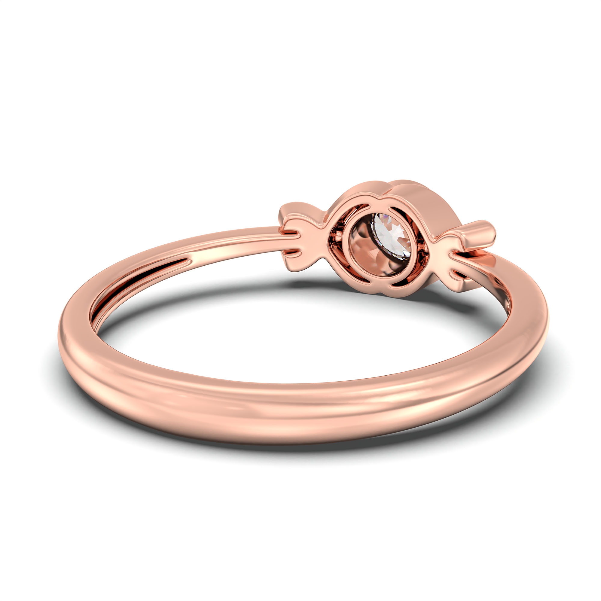 Lab-Grown Diamond Solitaire Ring for Women in 18K Rose Gold – 0.25 Ct Round, 3 g (Design K10-29-BBZAA) thumbnail