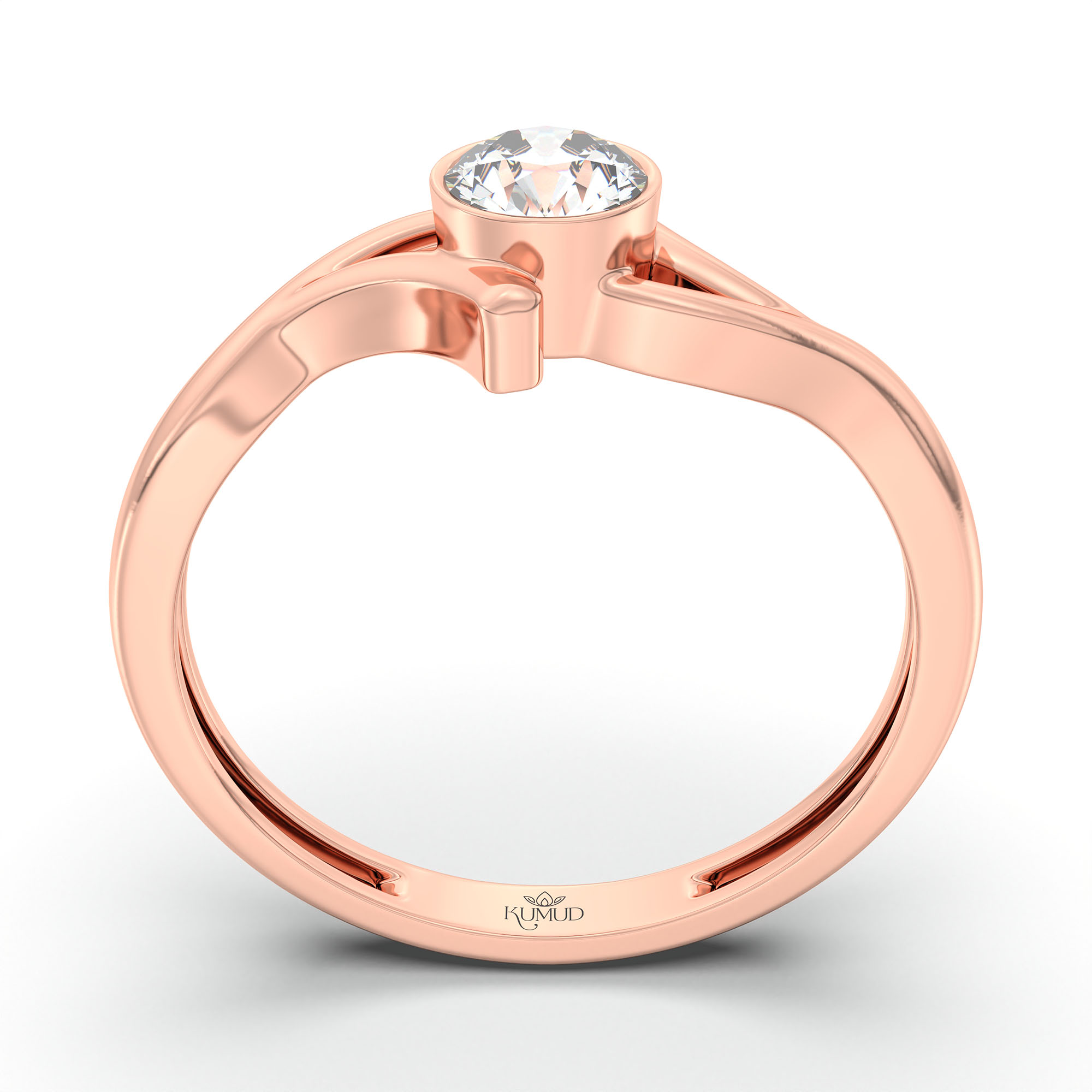 Lab-Grown Diamond Solitaire Ring for Women in 18K Rose Gold – 0.25 Ct Round, 3 g (Design K10-30-BBZAA) thumbnail